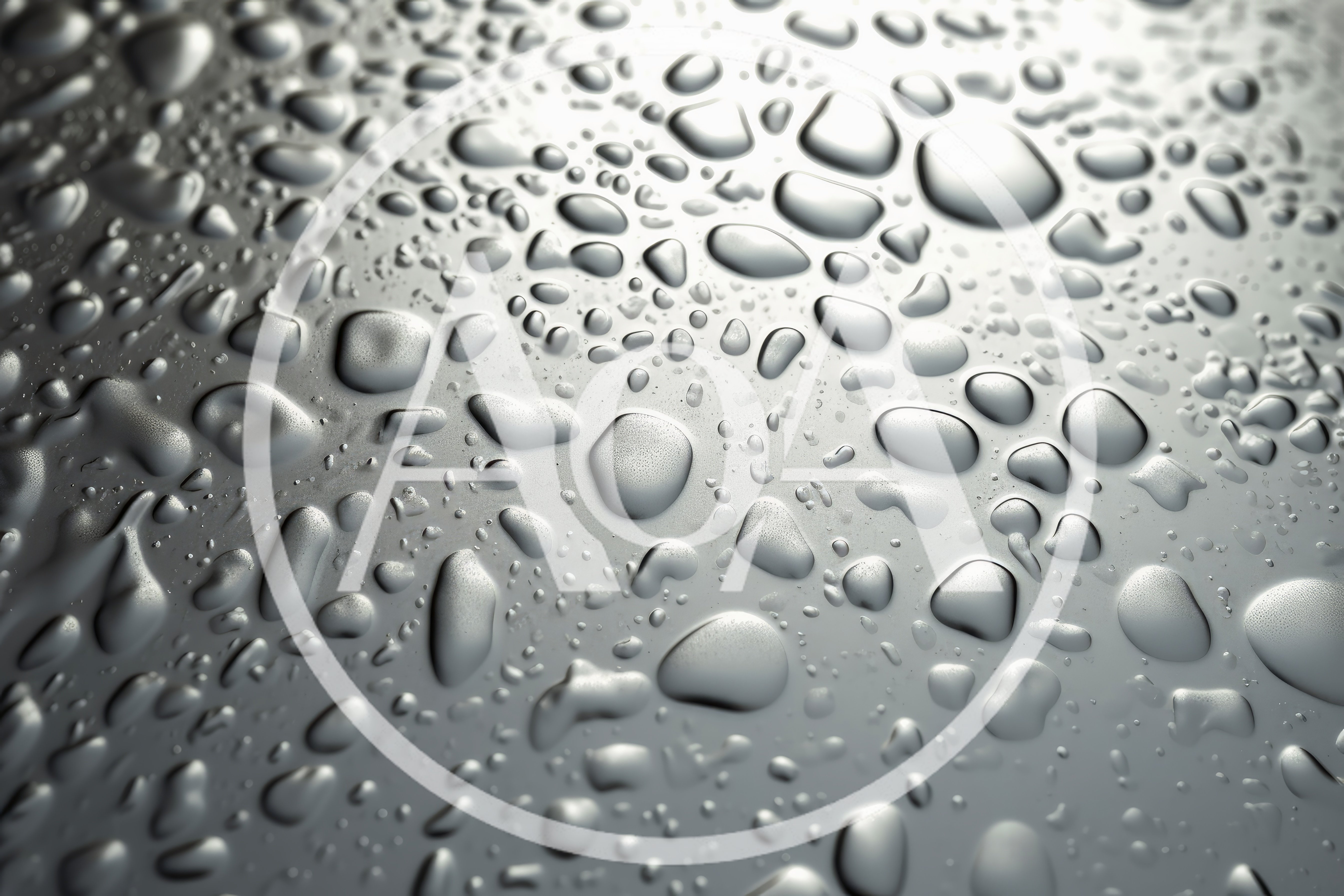 Water Droplets On A Smooth Metallic Surface