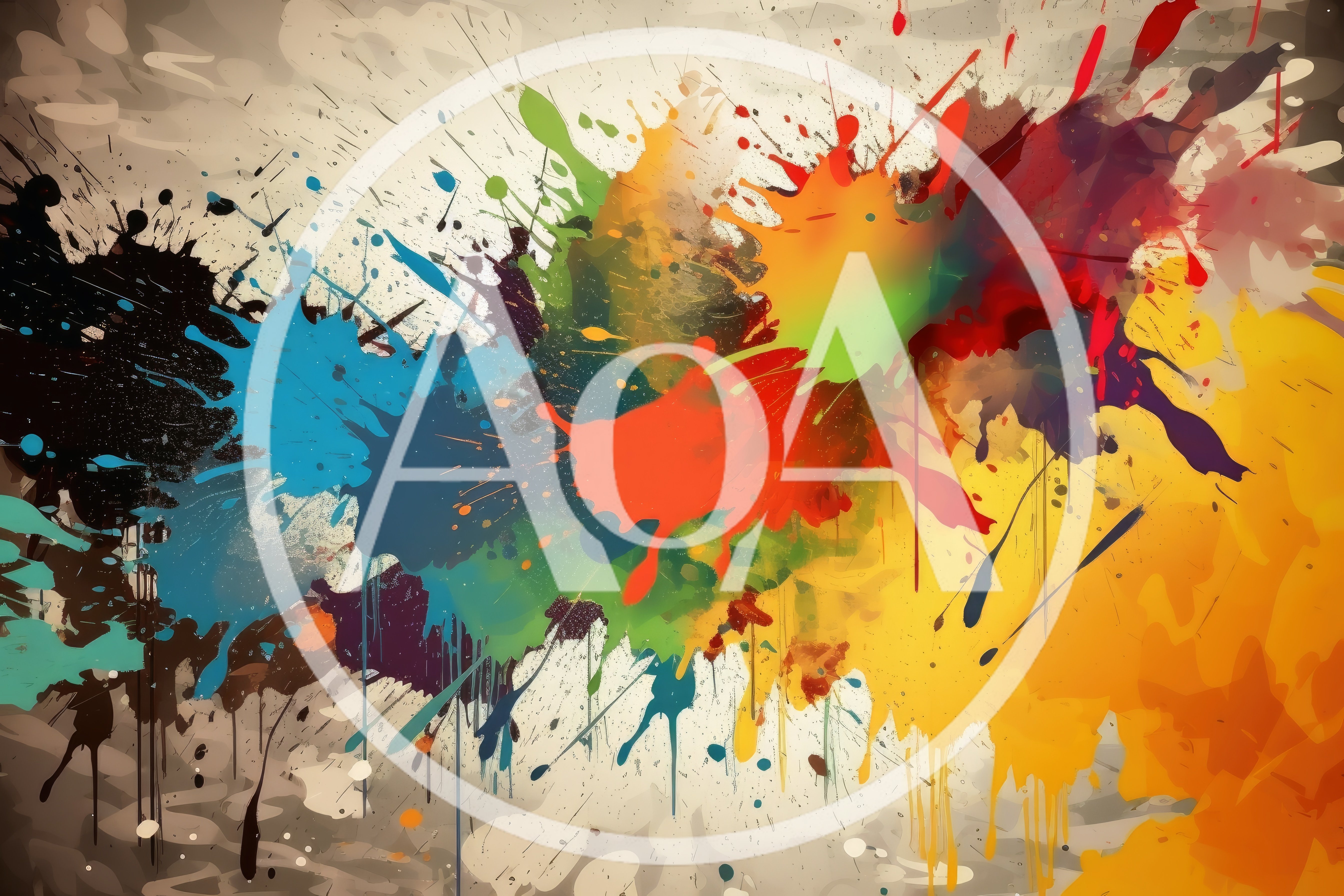 Abstract Colorful Paint Splatter Background