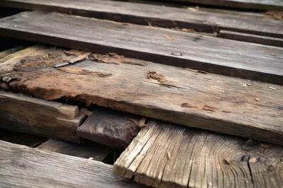 Weathered Wooden Pallet Planks With Decay