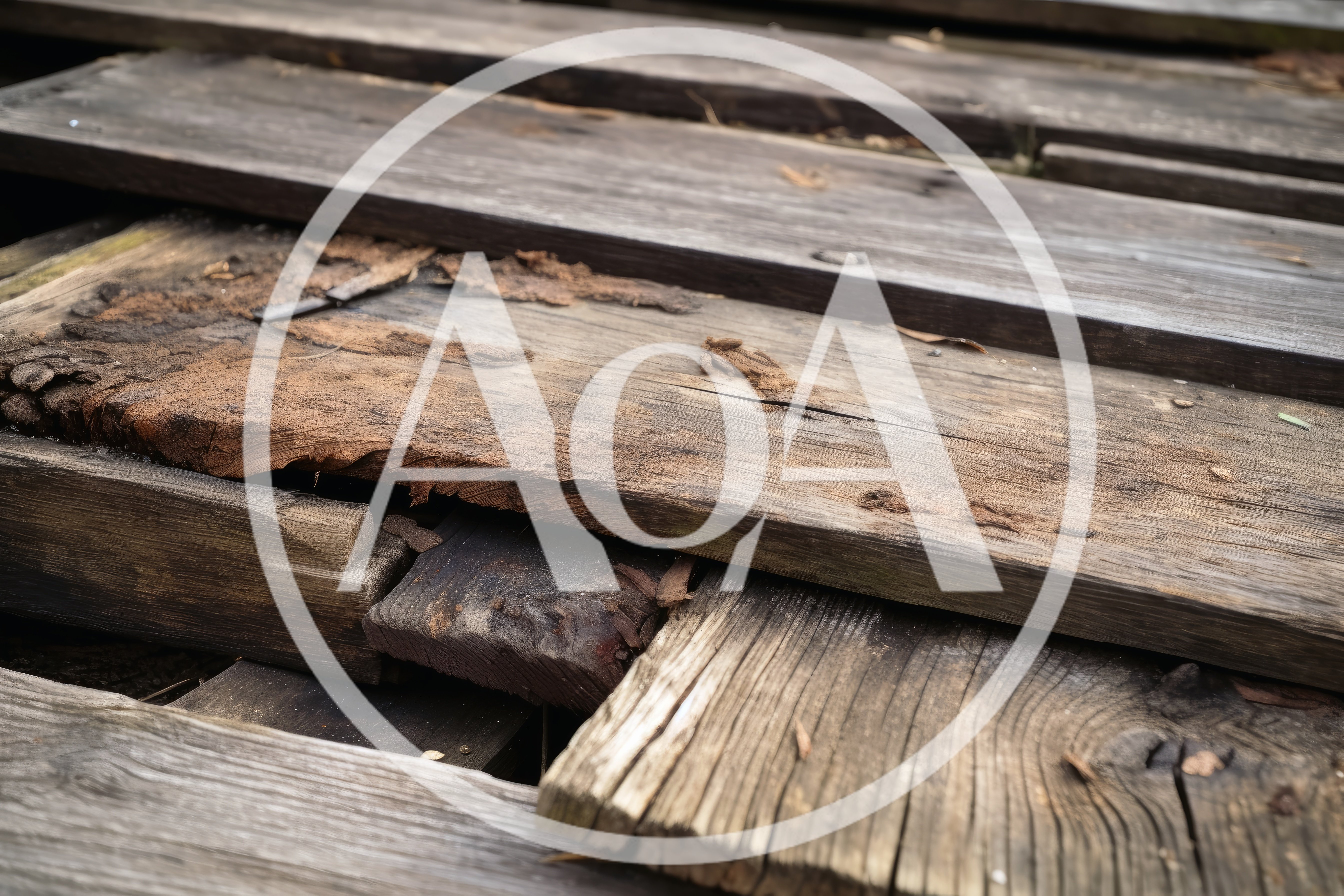 Weathered Wooden Pallet Planks With Decay