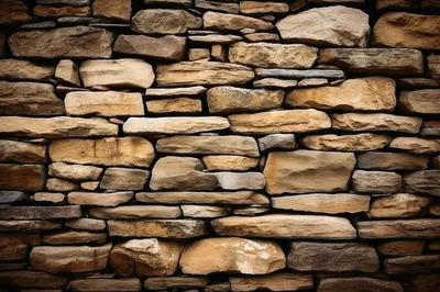 Rustic Dry Stack Stone Wall Texture
