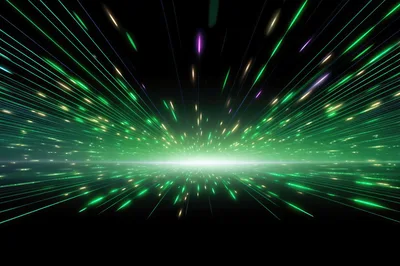 Abstract Digital Light Speed Warp Tunnel