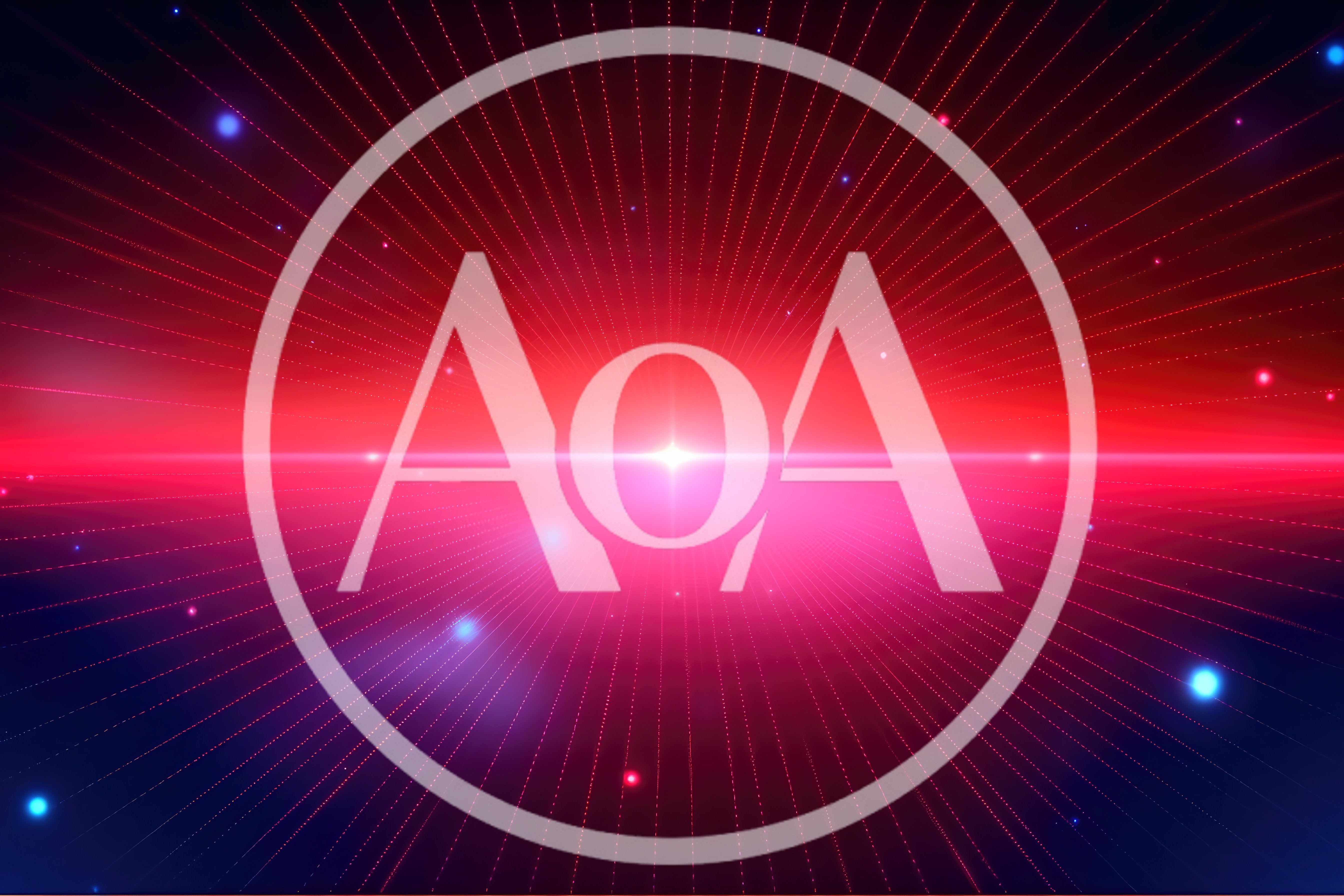 Abstract Digital Tunnel With Glowing Red Particles