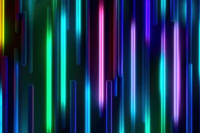 Abstract Neon Light Streaks Background