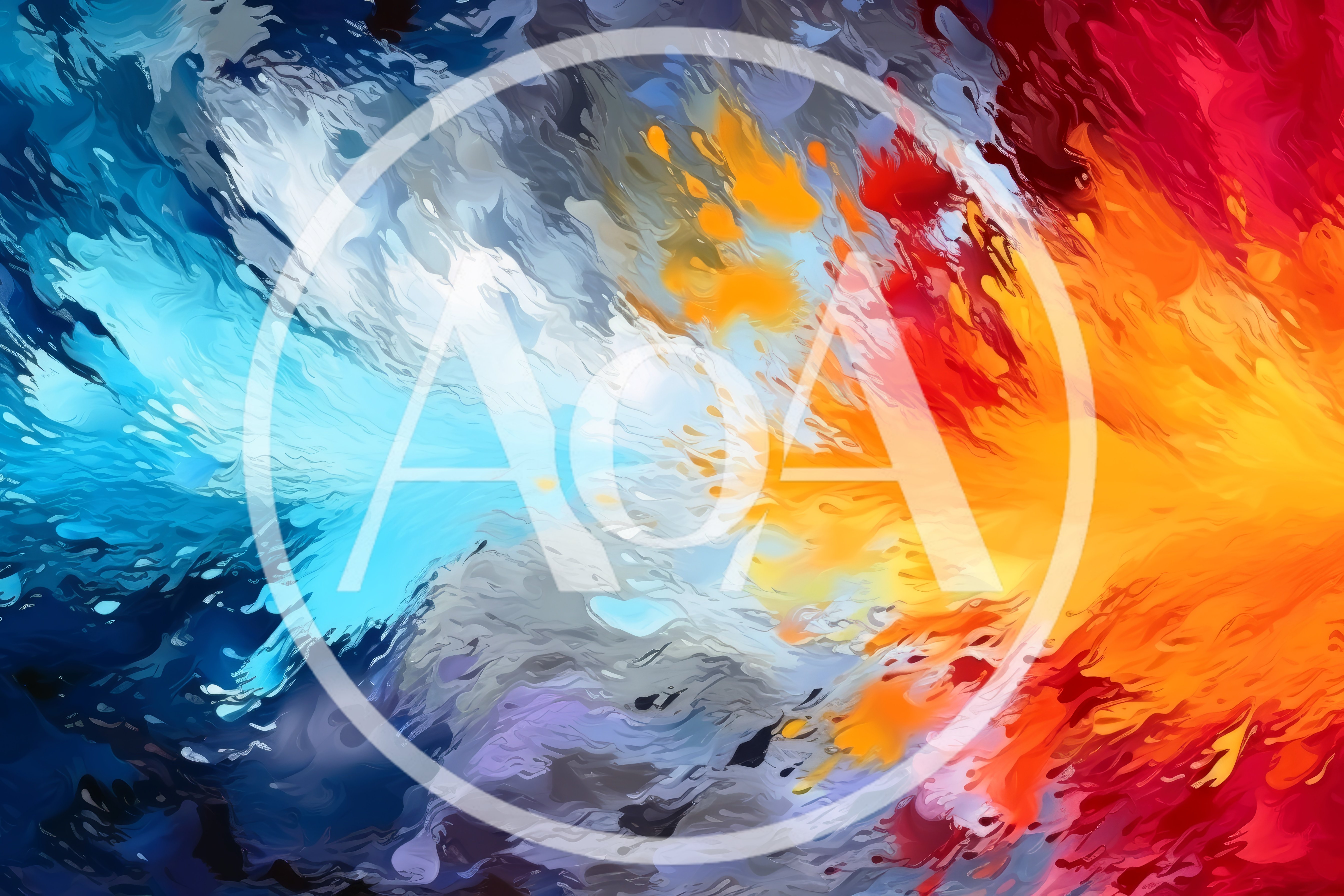 Abstract Fluid Paint Explosion With Vibrant Color Contrast