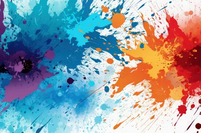 Abstract Watercolor Paint Splatter Background