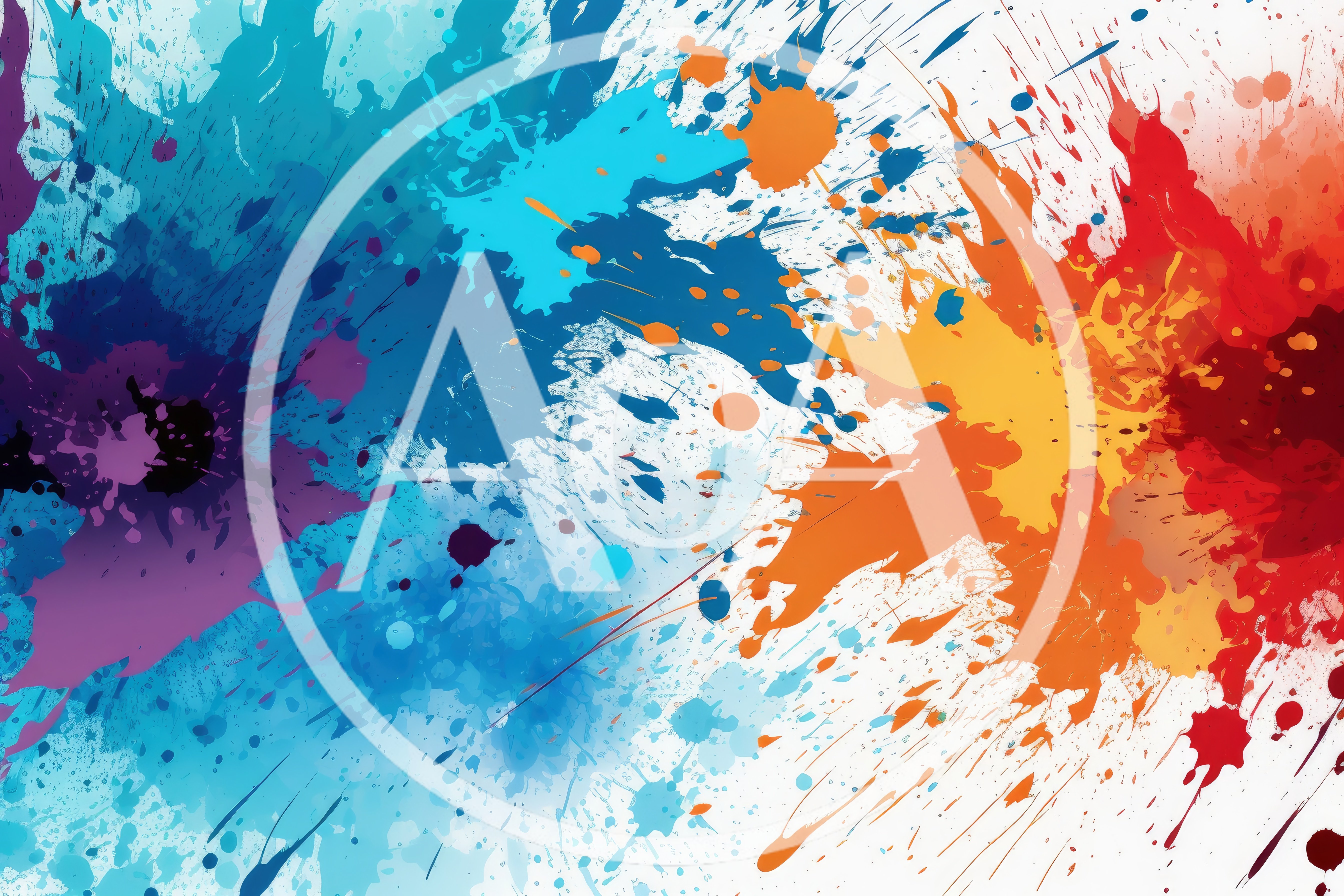 Abstract Watercolor Paint Splatter Background