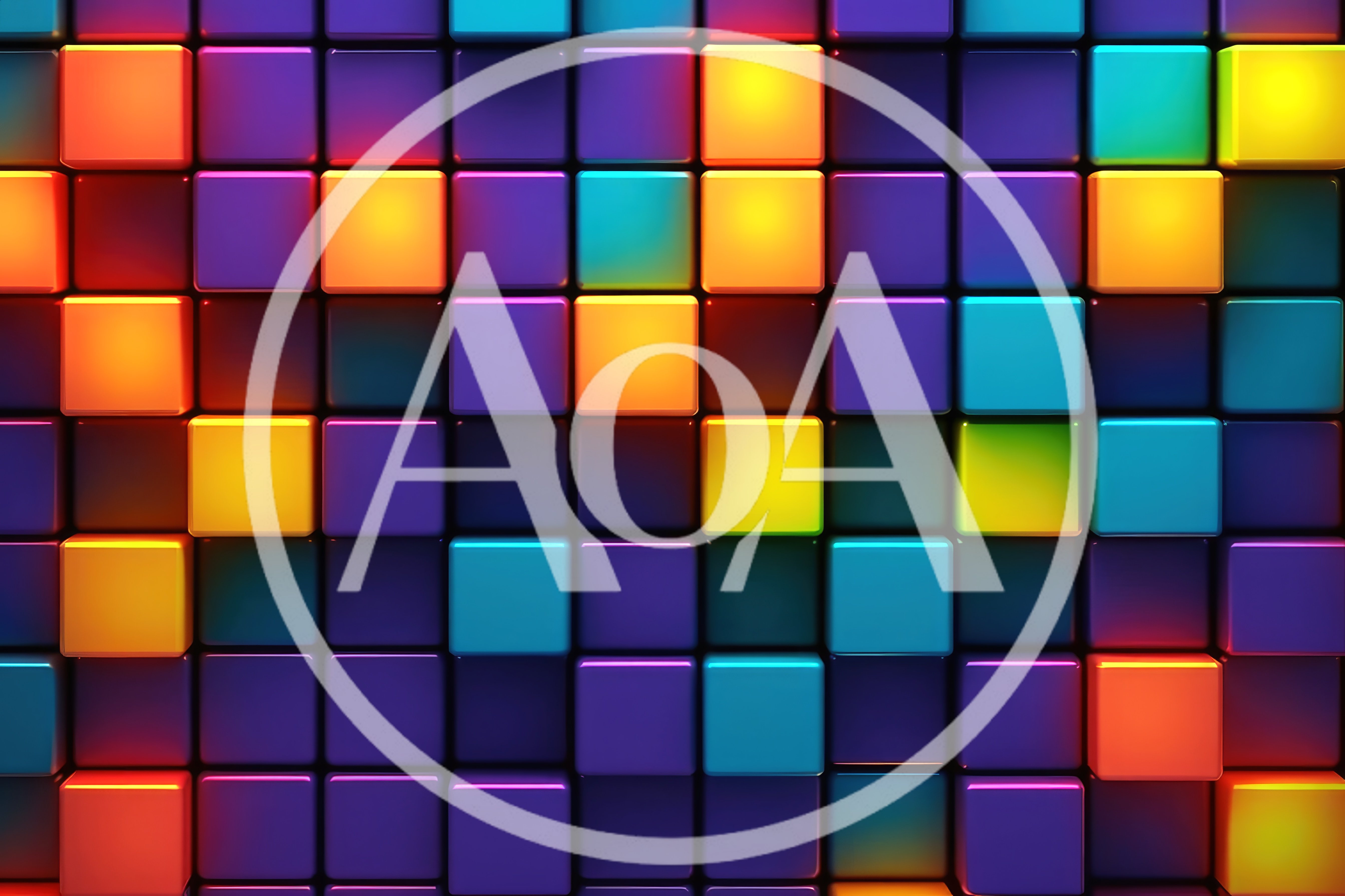 Abstract Background Of Glowing Colorful 3D Cubes