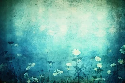 Artistic Floral Background With Vintage Texture