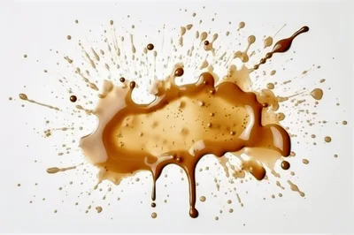 Brown Liquid Splash On White Background