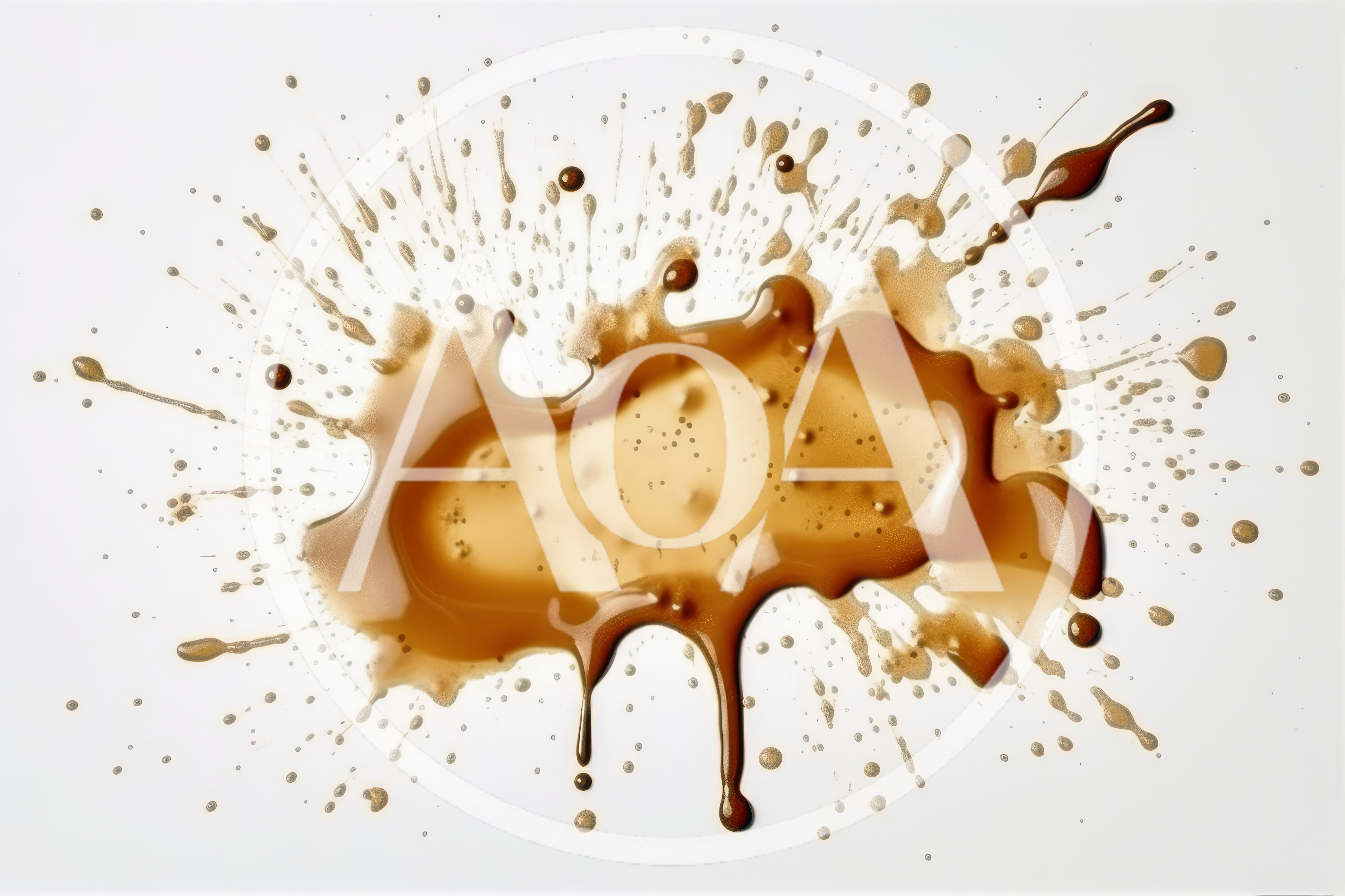 Brown Liquid Splash On White Background