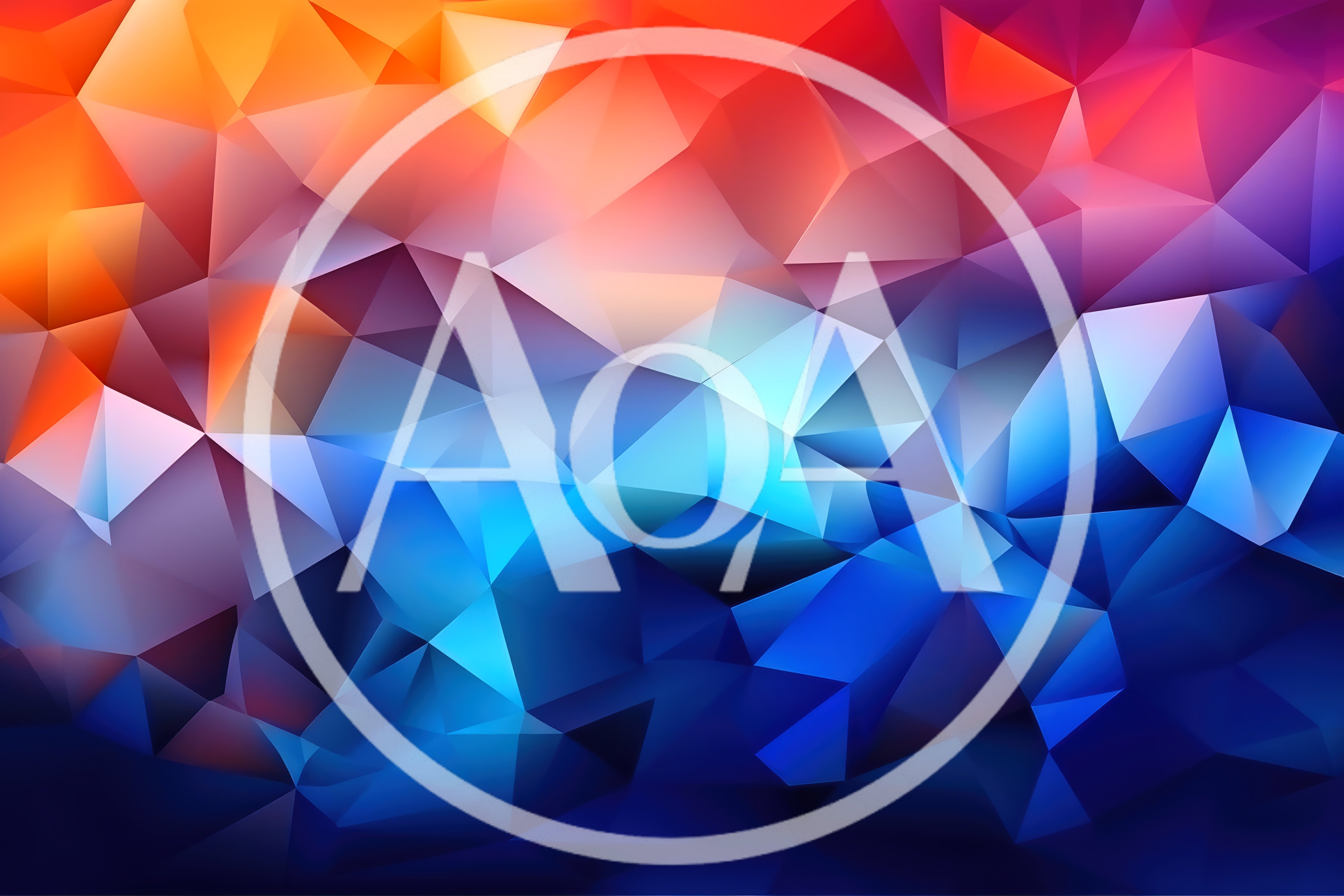 Abstract Geometric Low Poly Background With Vibrant Color Gradient