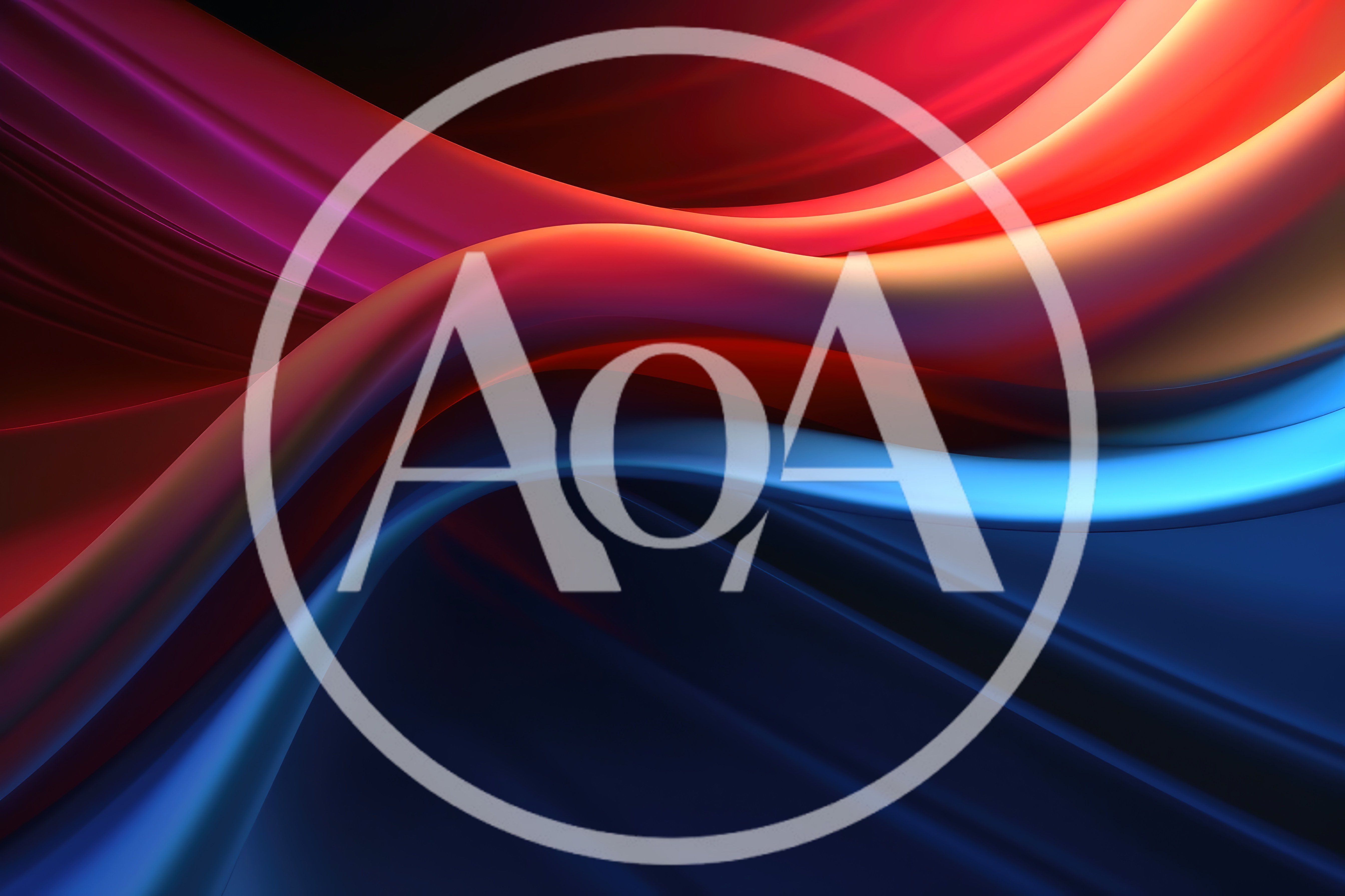 Abstract Fluid Waves With Red And Blue Gradient