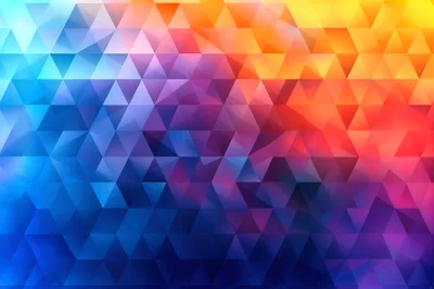Abstract Geometric Triangle Pattern With Vibrant Gradient Colors
