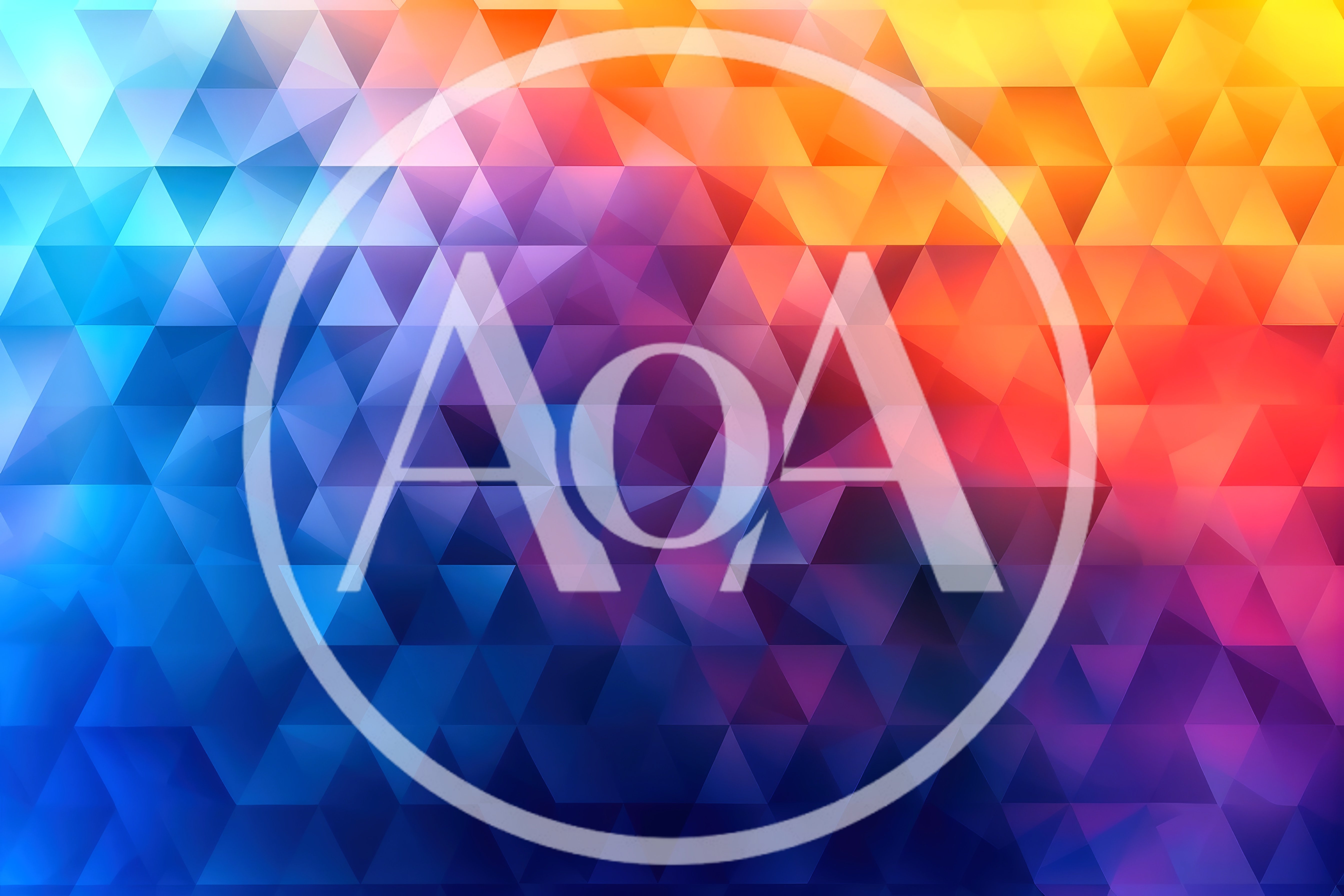 Abstract Geometric Triangle Pattern With Vibrant Gradient Colors