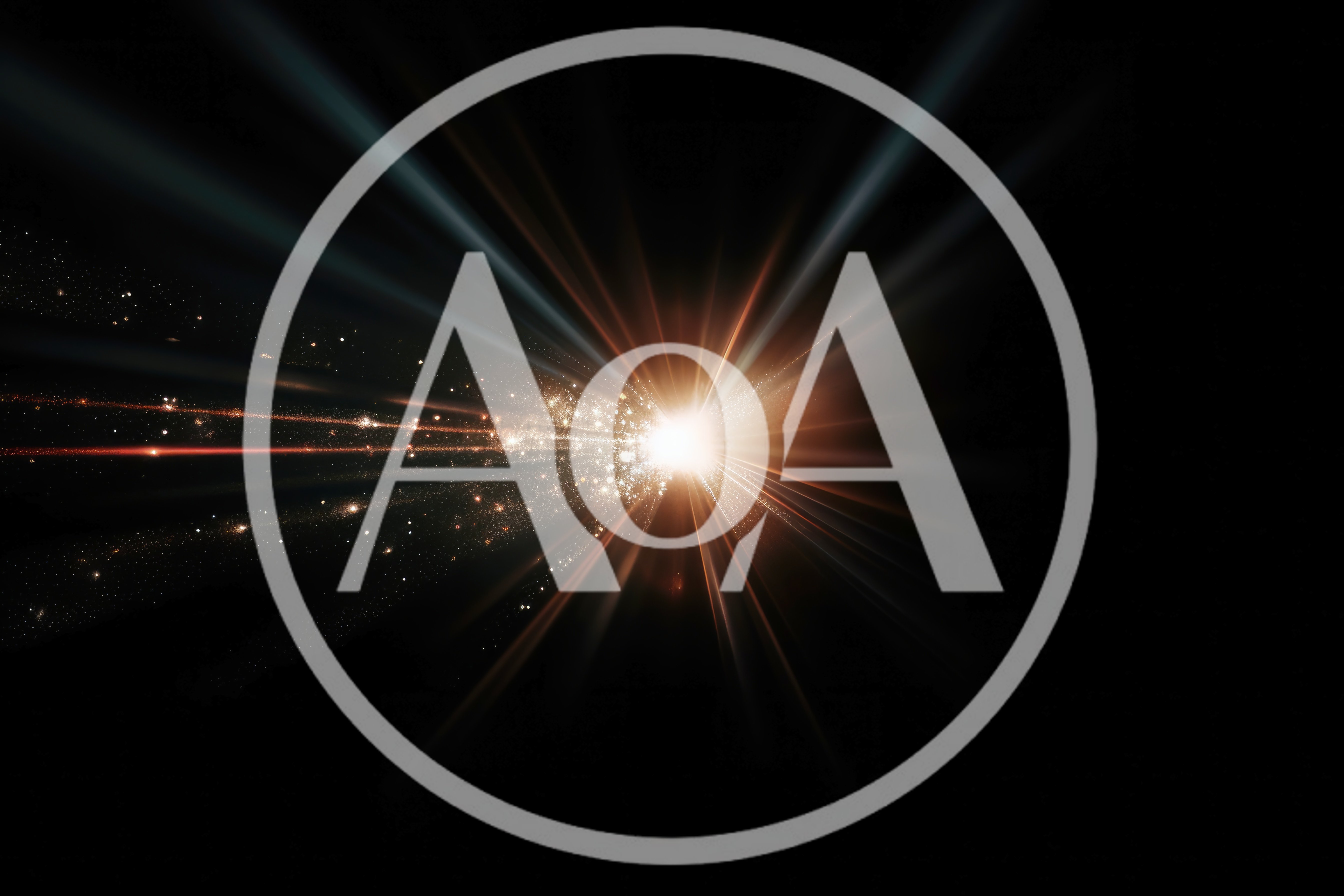 Abstract Light Burst With Glowing Particles And Streaks