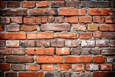 Weathered Red Brick Wall Texture Background