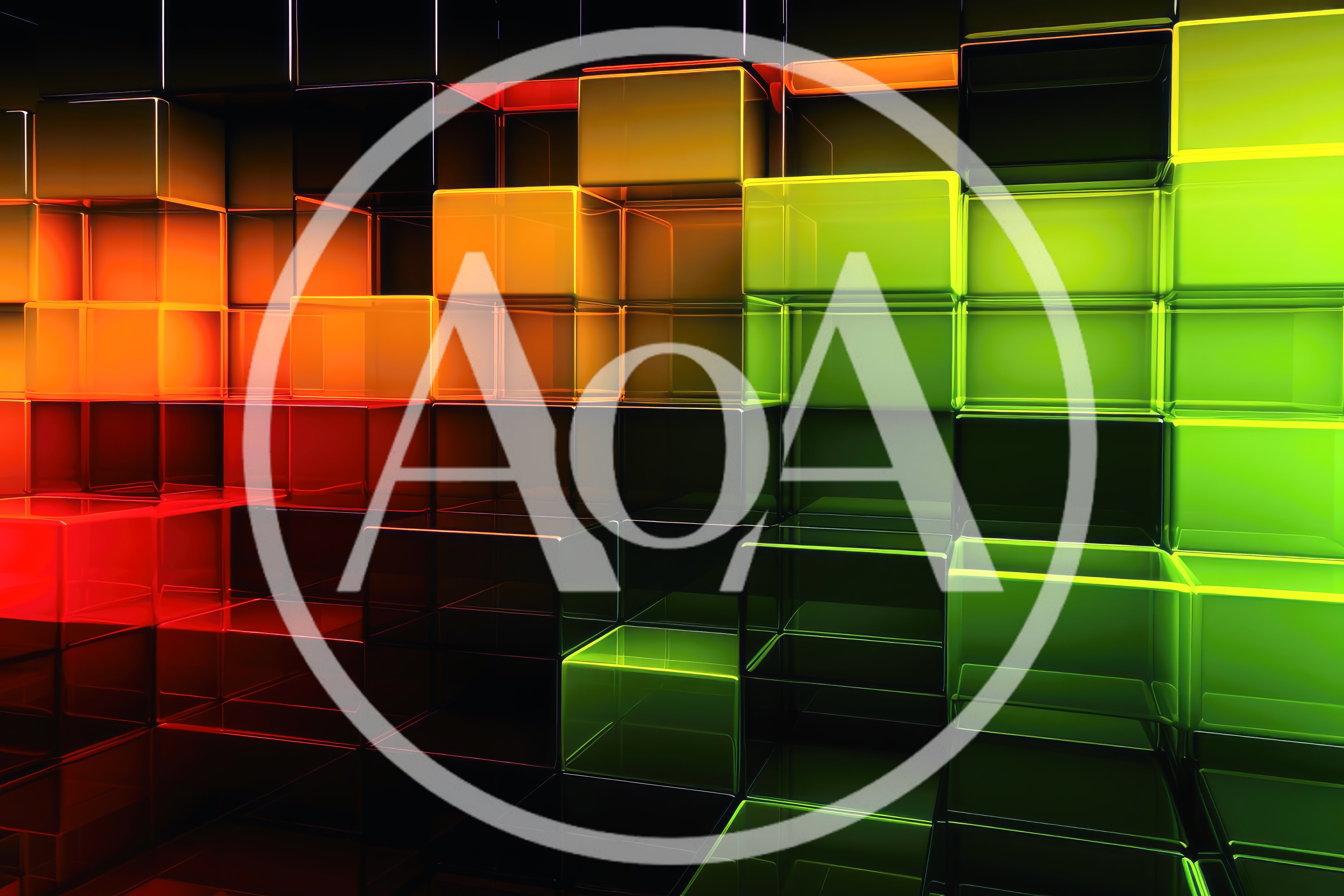Abstract 3D Glowing Cubes Background