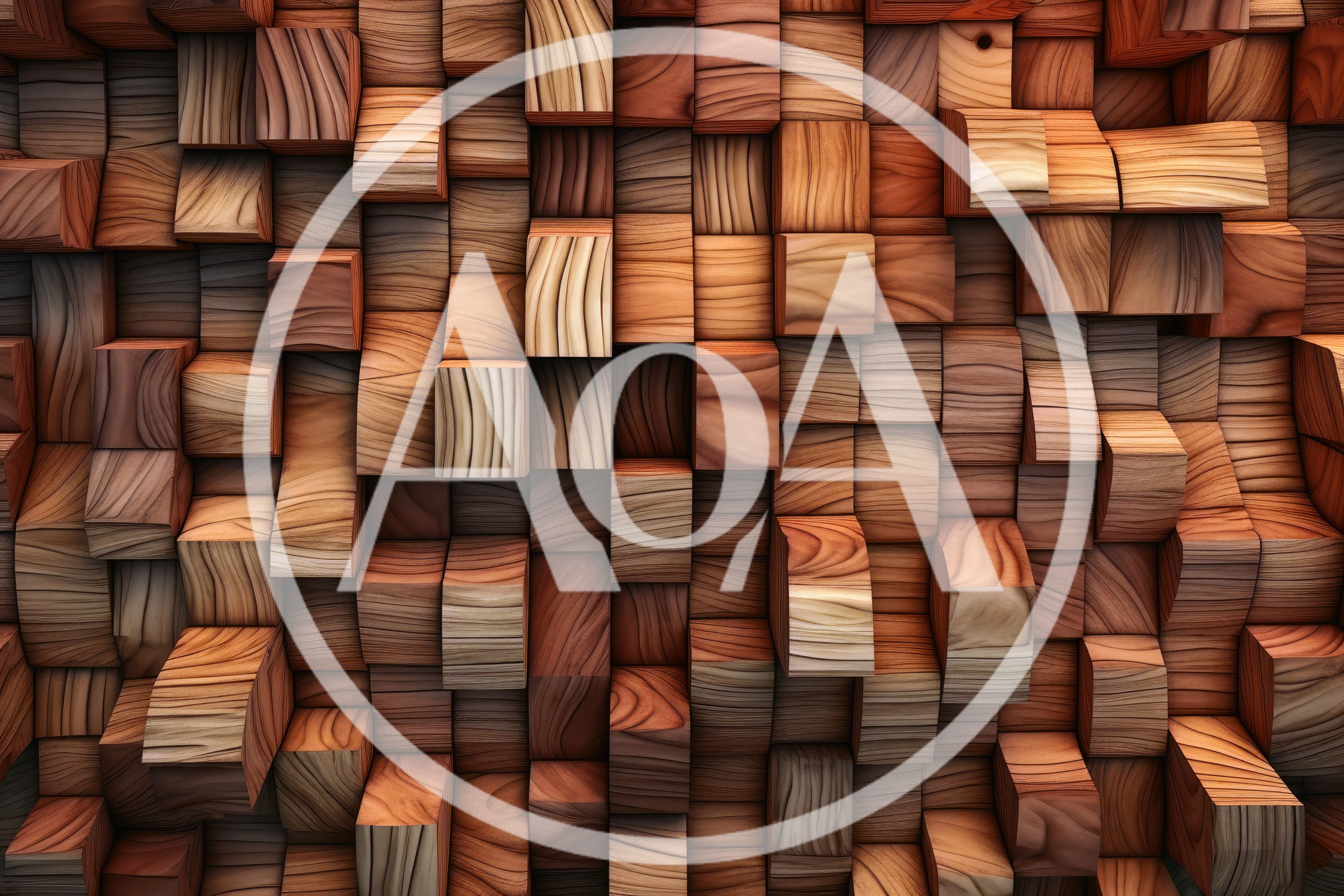Abstract 3D Wooden Block Wall Texture