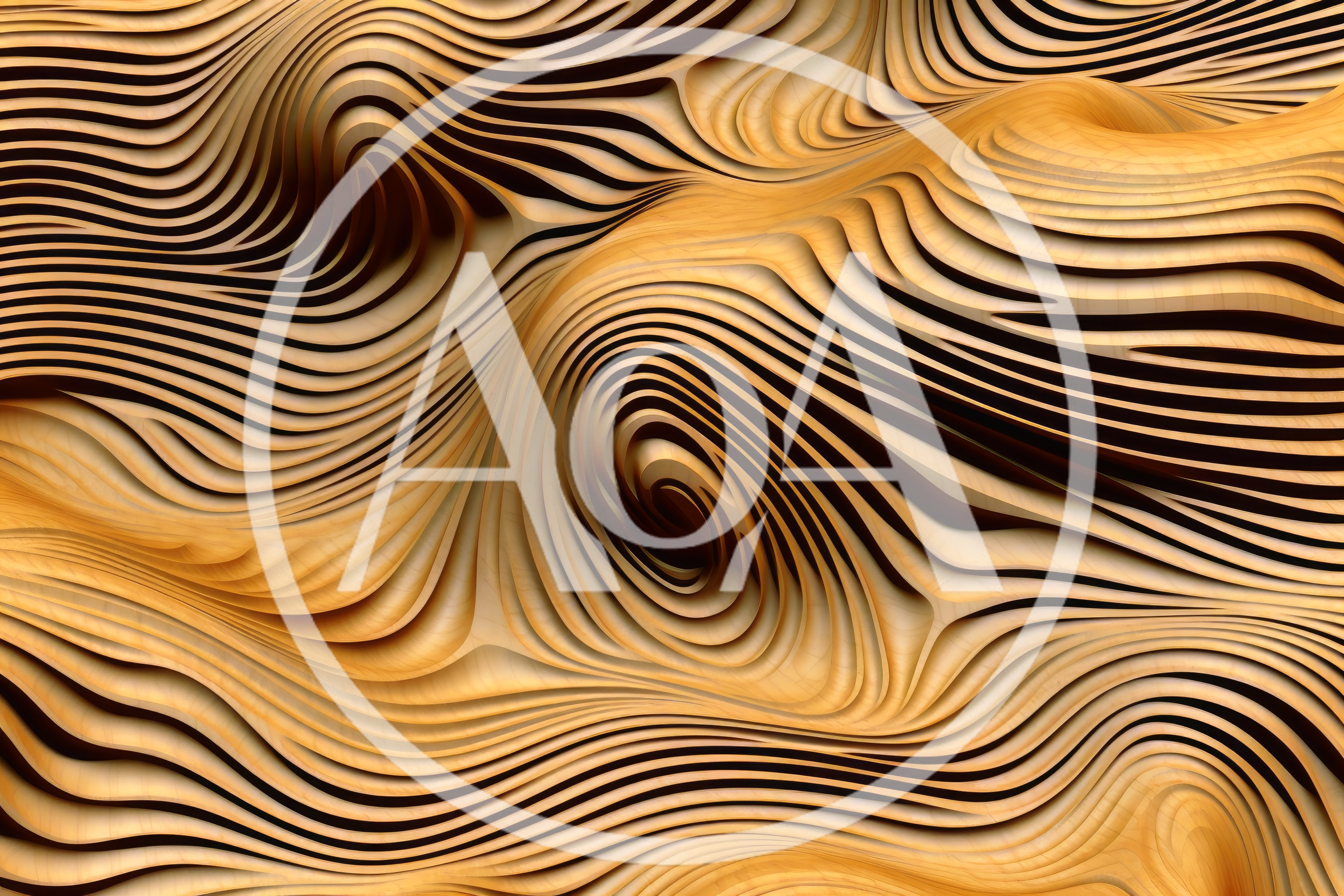 Abstract Wood Grain Texture With Flowing Curves