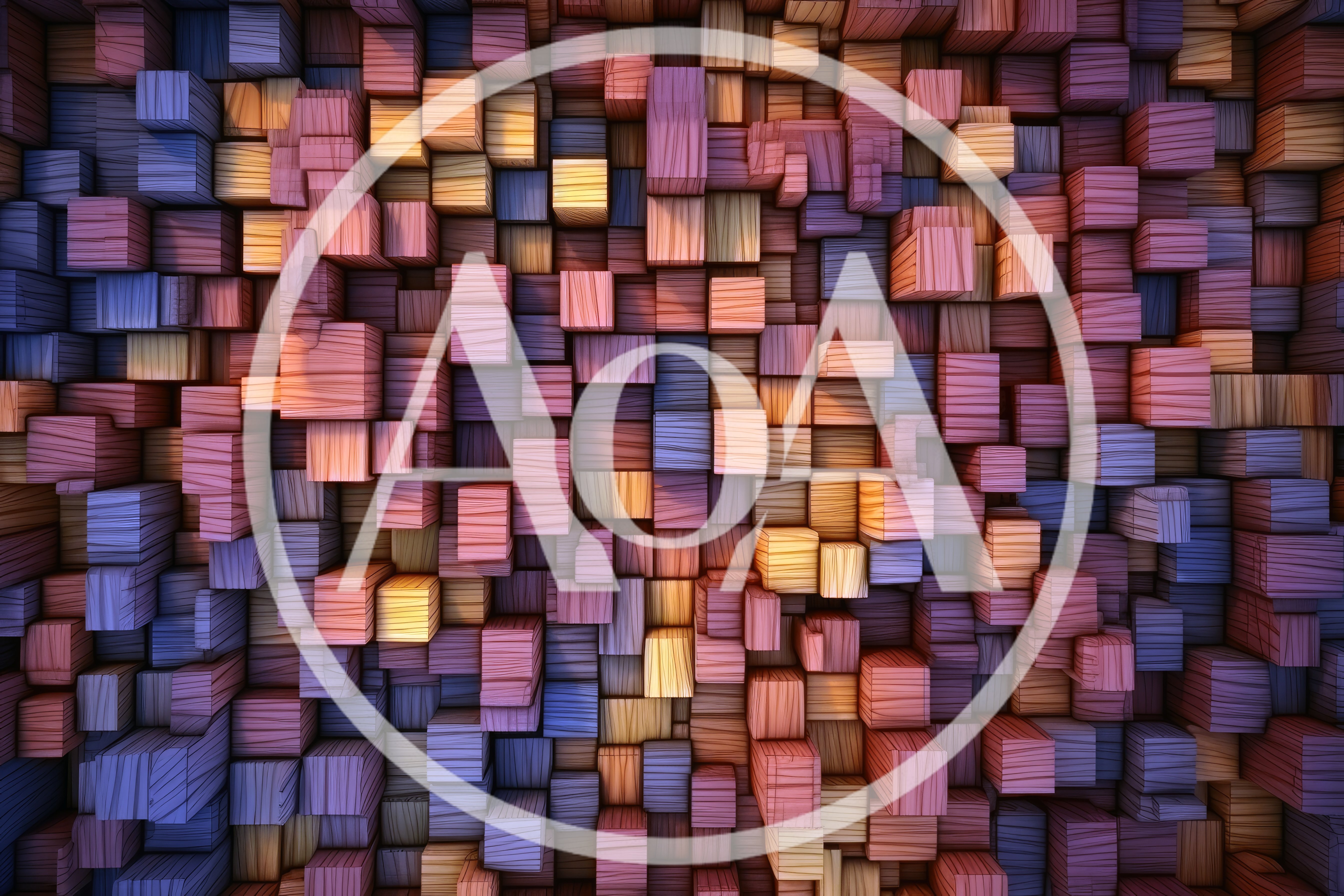 Abstract Background Of Colorful Wooden Cubes