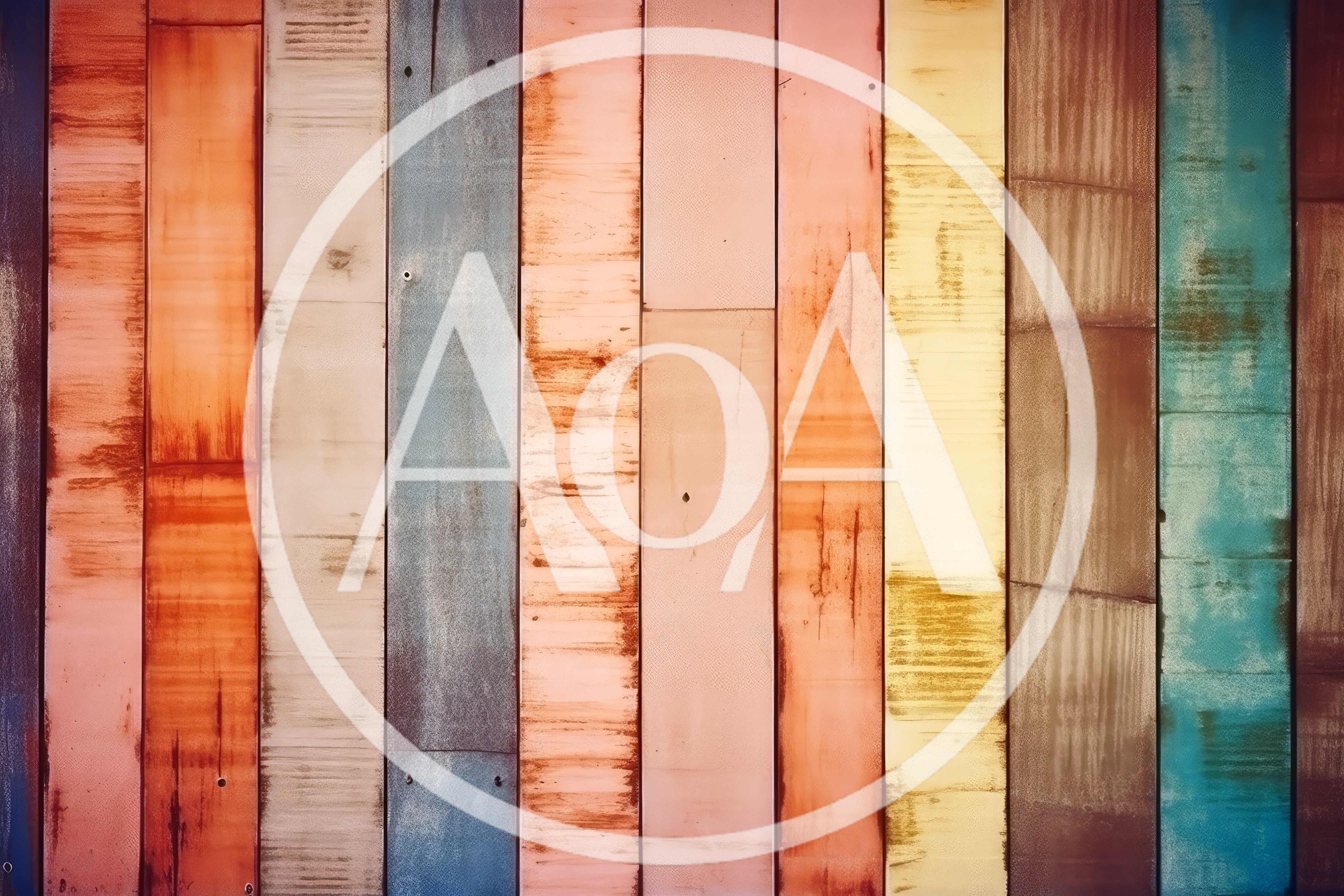 Vertical Multi Colored Weathered Metal Planks Background