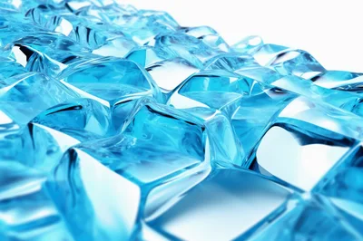 Abstract Blue Glass Geometric Surface Background