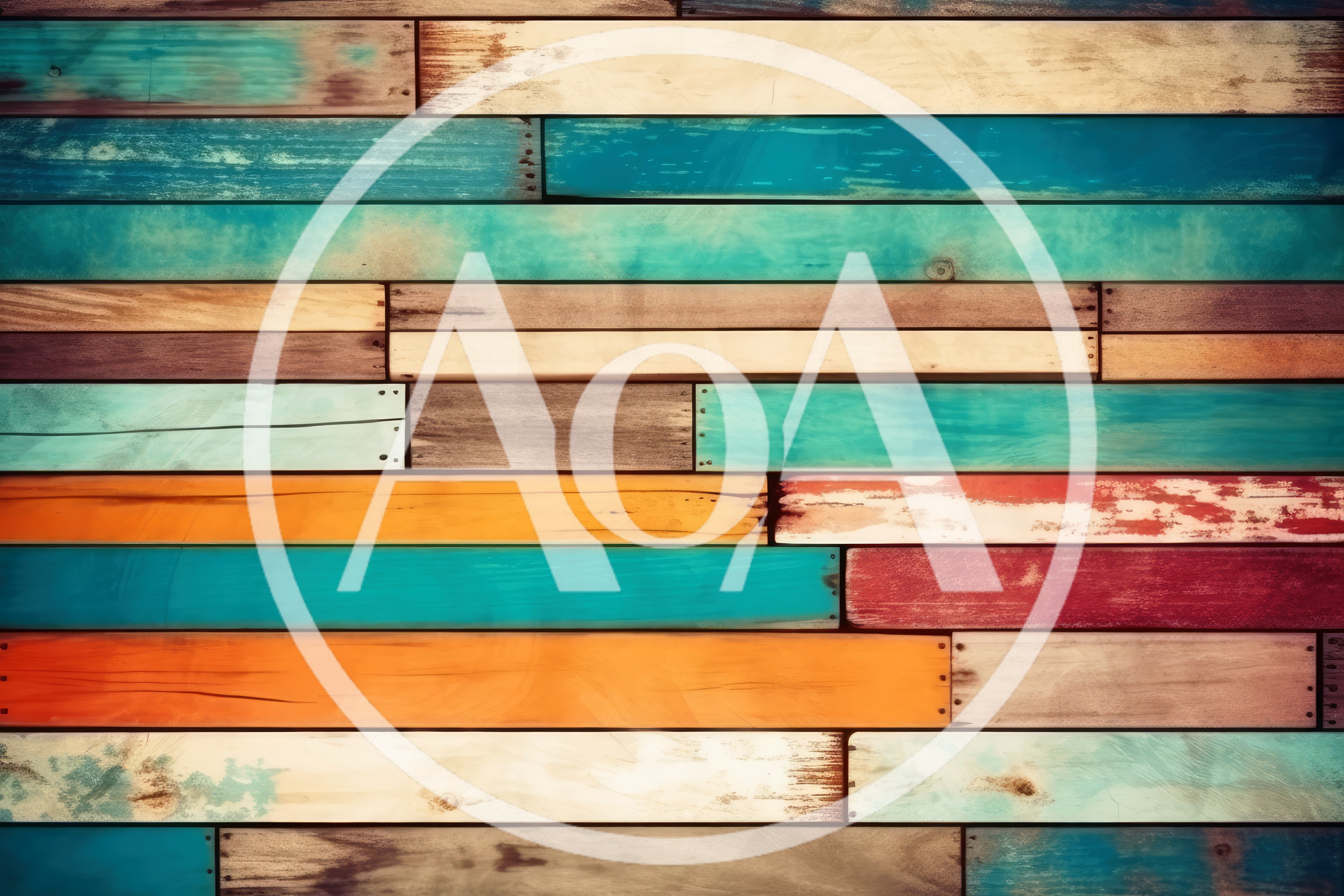 Multicolor Distressed Wooden Planks Wall Background