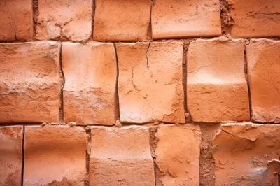 Textured Red Clay Brick Wall Background