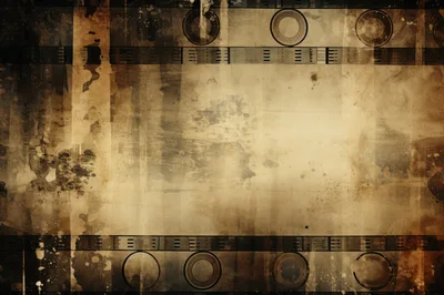 Vintage Film Strip Texture With Grunge Overlay