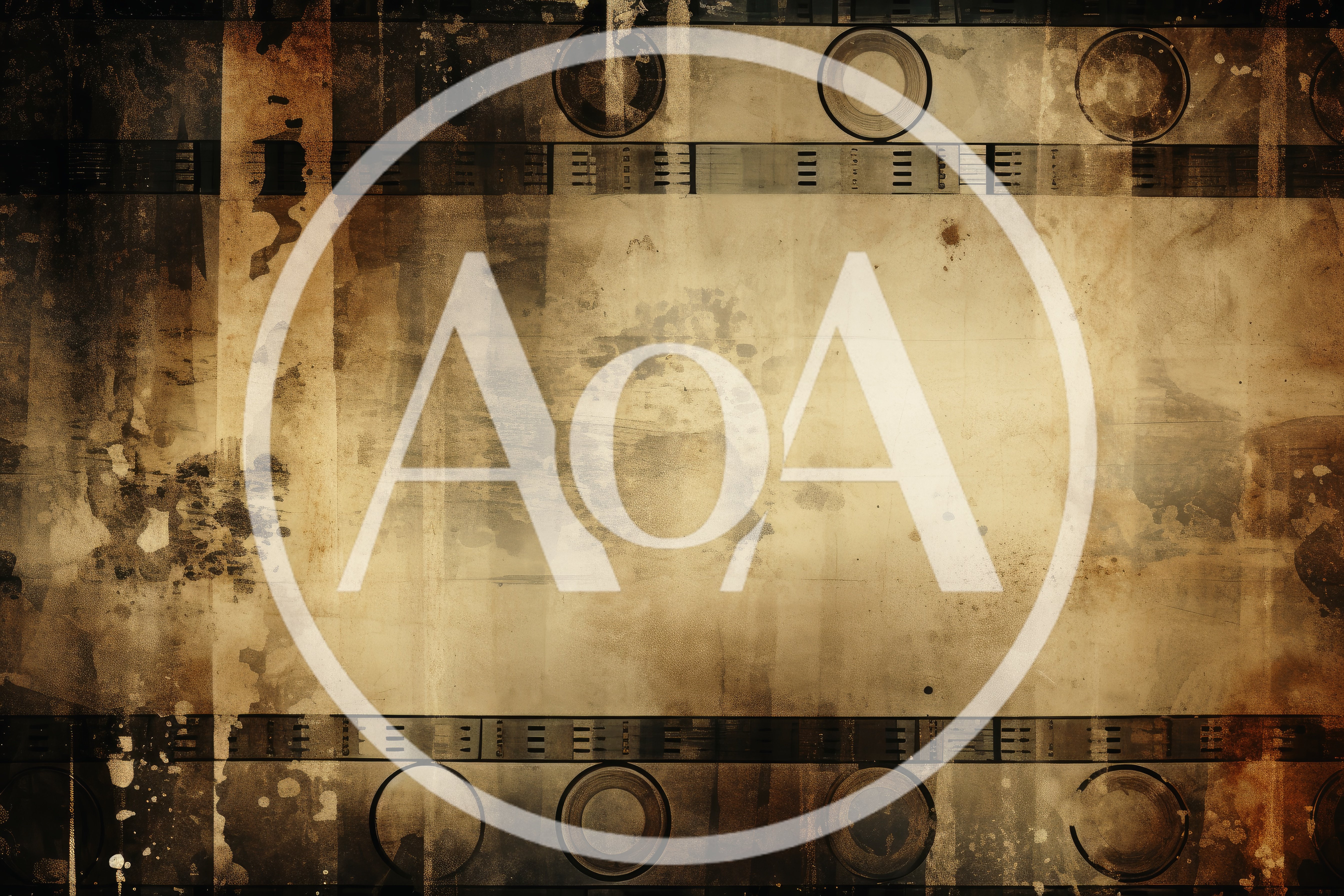 Vintage Film Strip Texture With Grunge Overlay
