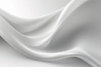 Abstract White Silk Fabric Waves Background