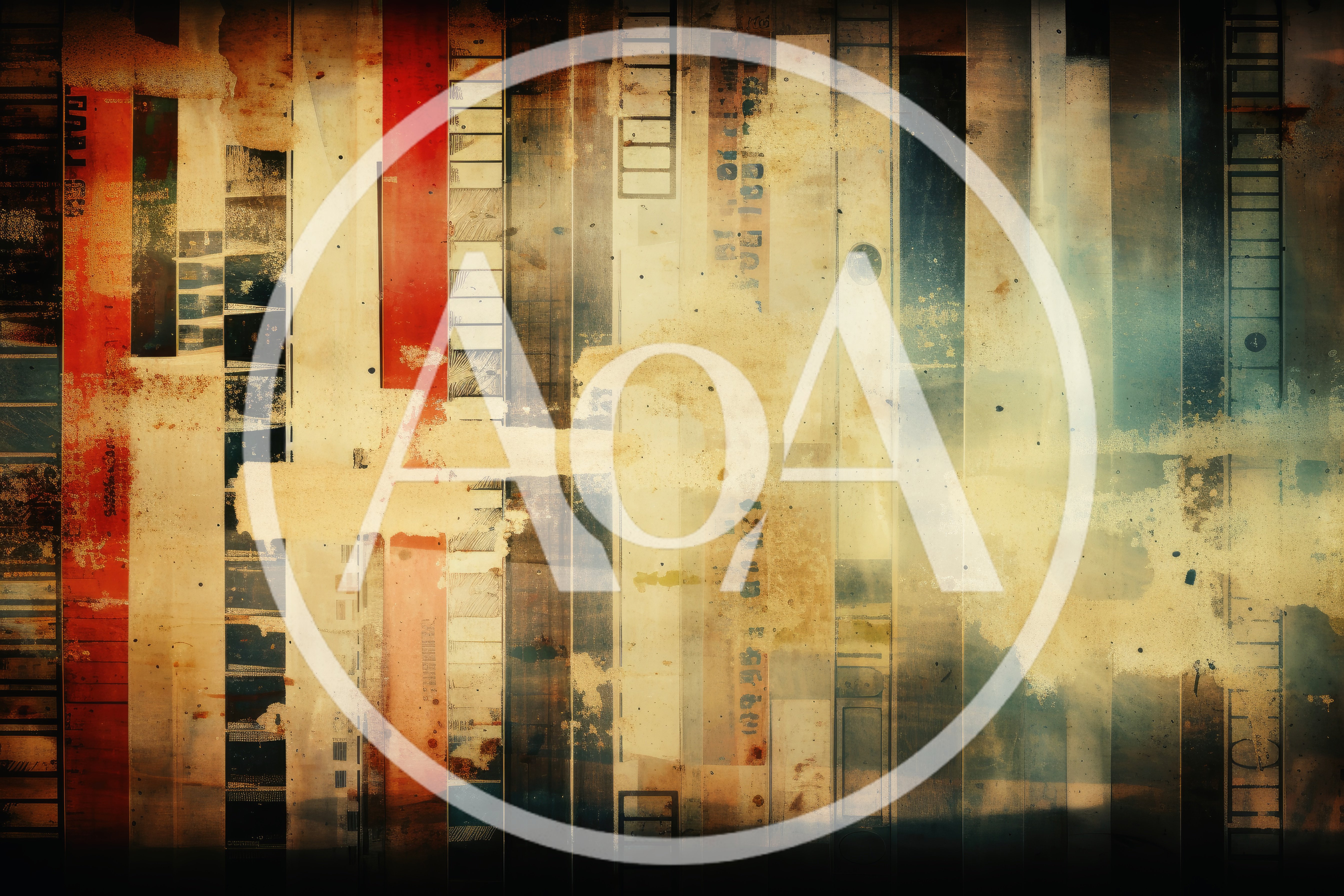 Abstract Grunge Texture With Vertical Film Strip Elements