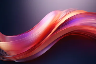 Abstract Flowing Wave Of Vibrant Colorful Ribbons