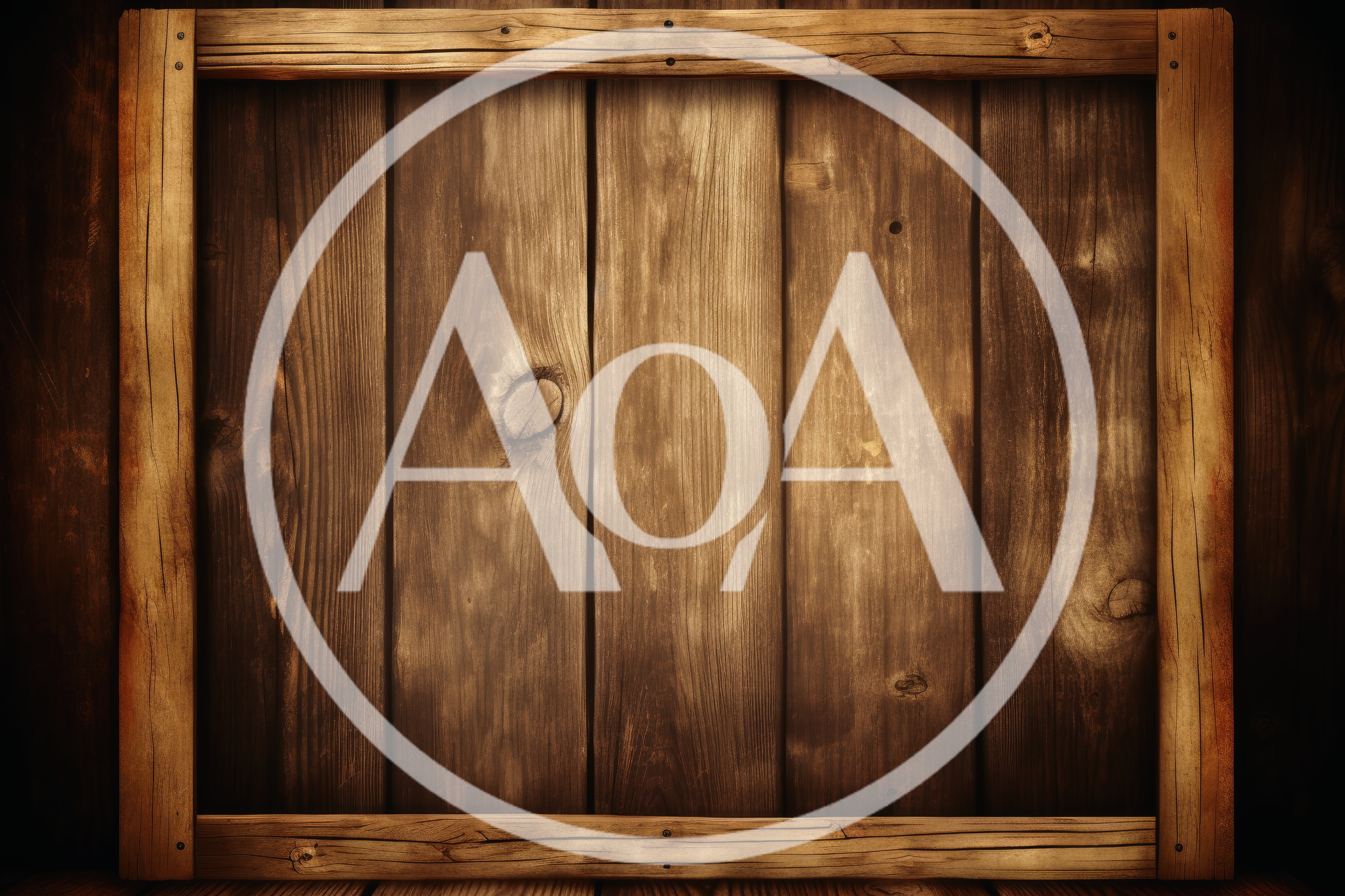 Rustic Wooden Frame With Vertical Planks Background