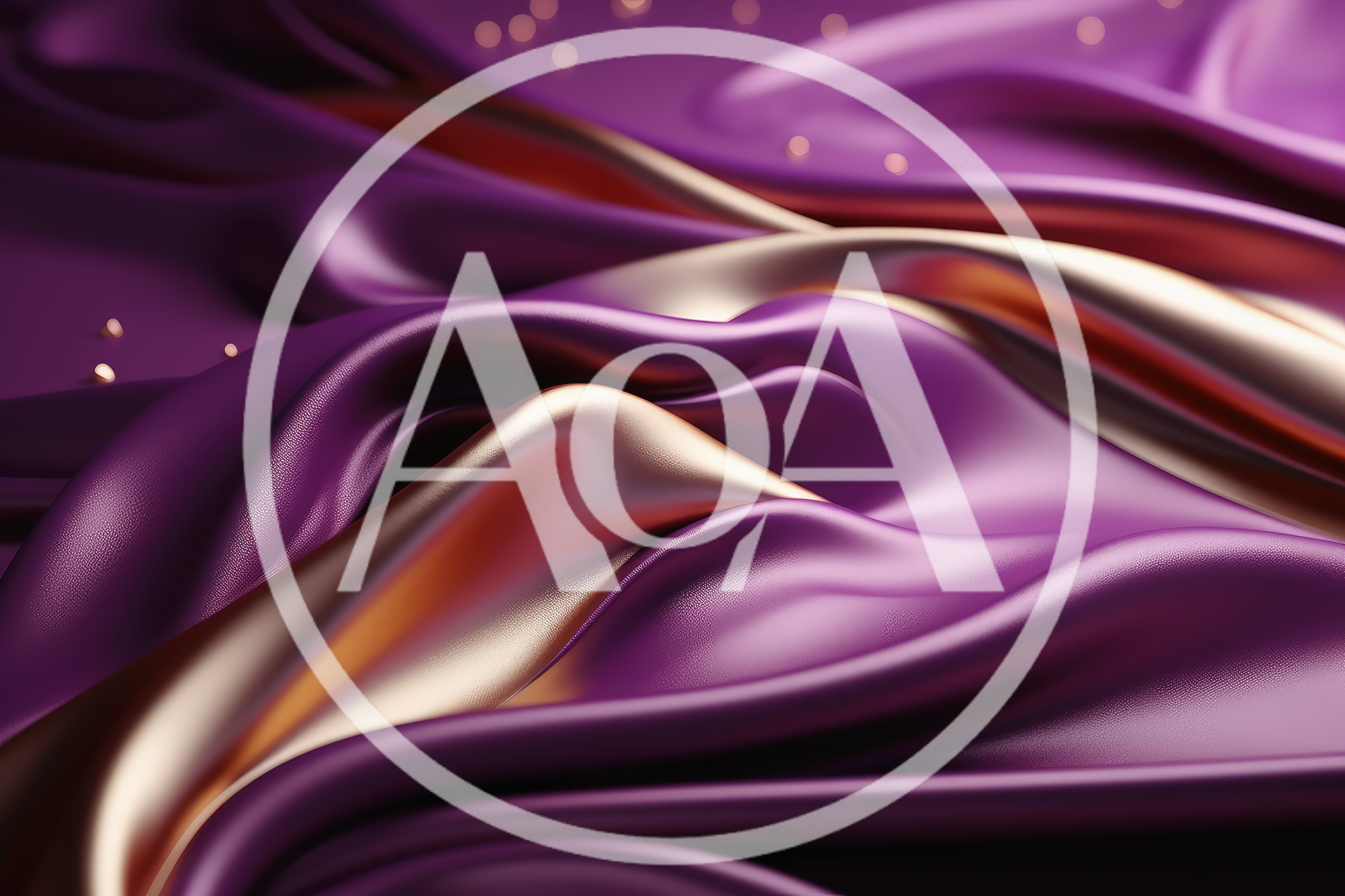 Abstract Purple And Gold Silk Fabric Waves