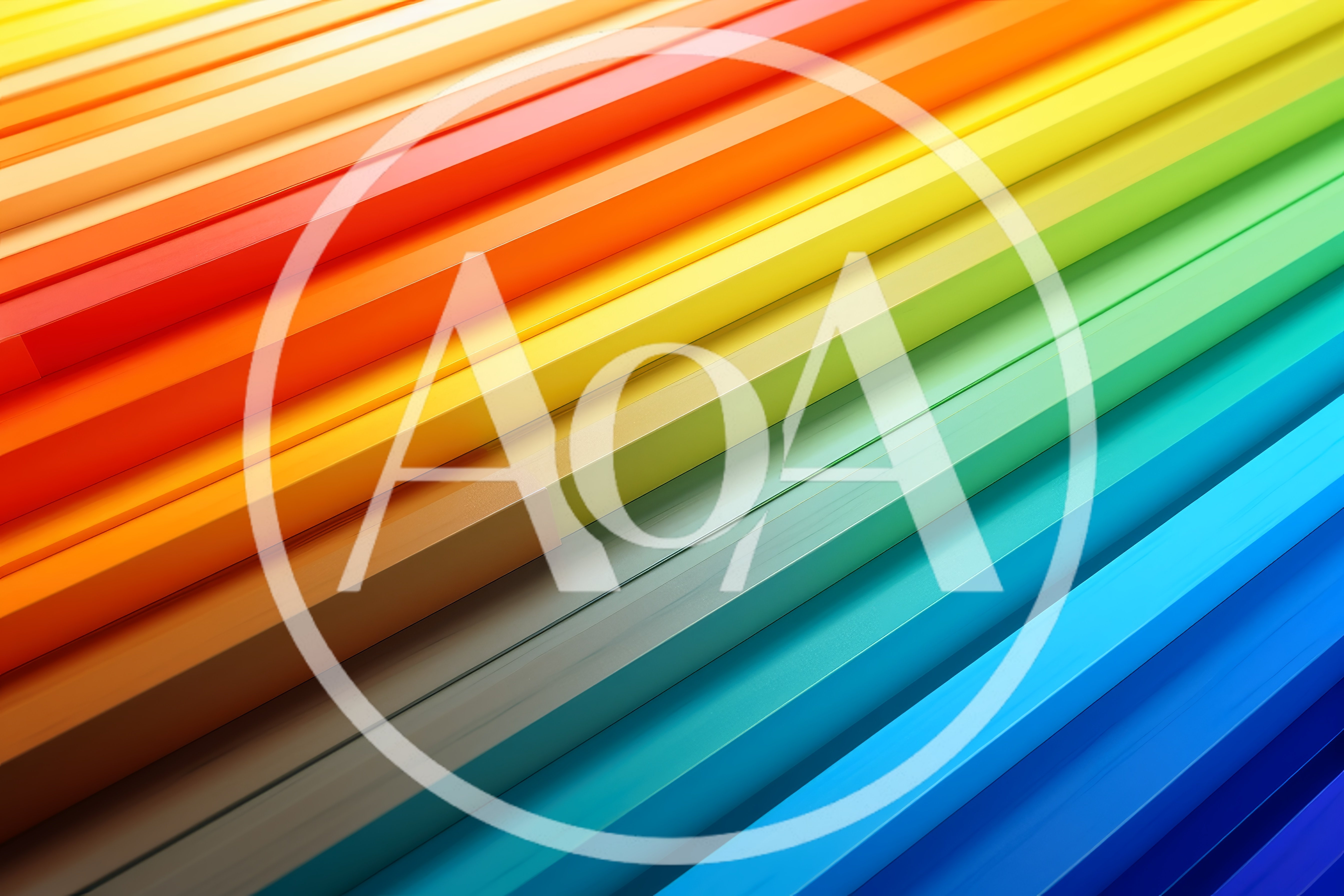 Abstract Rainbow Colored Parallel Rectangular Bars