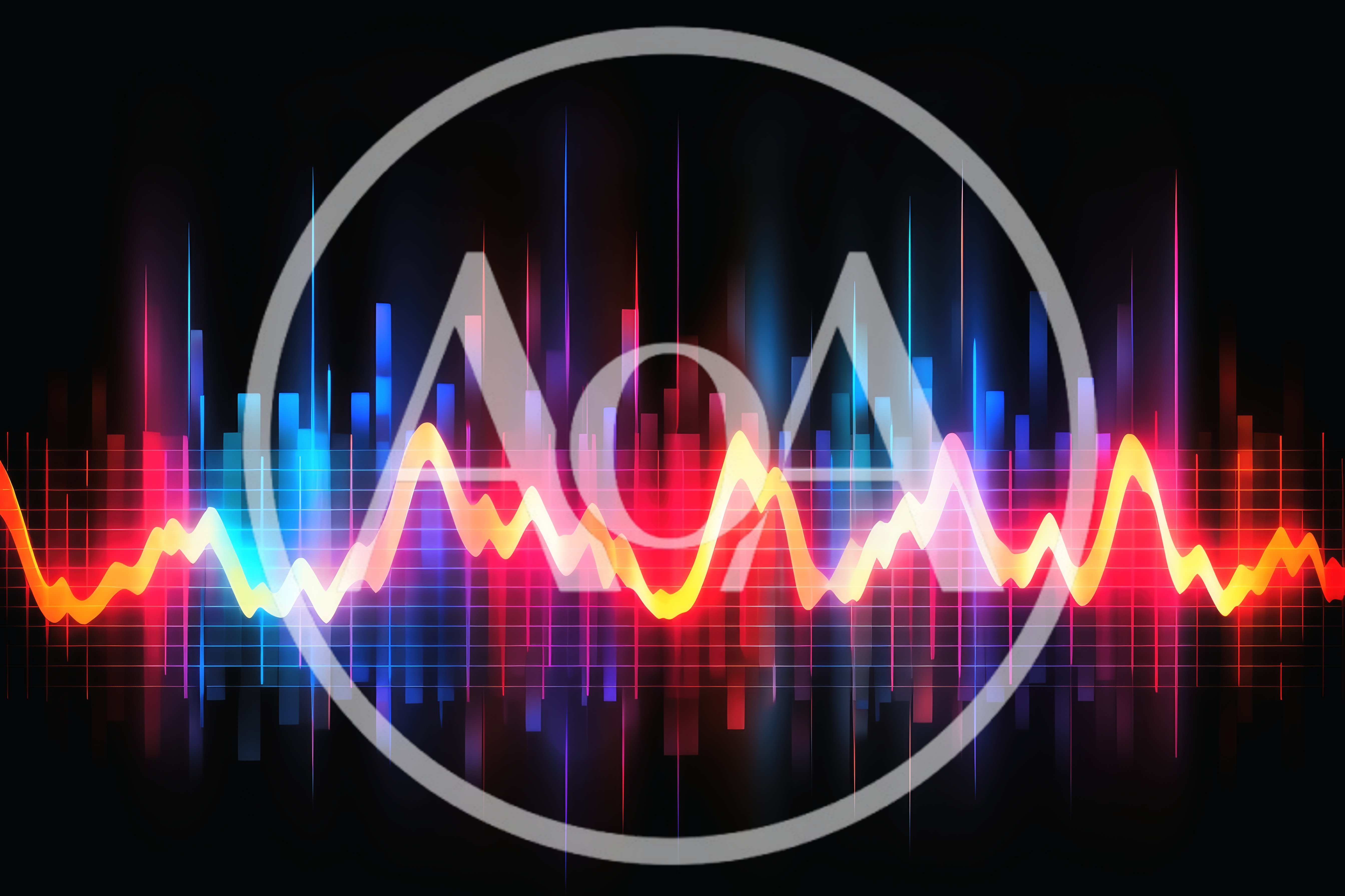 Abstract Digital Audio Waveform Visualization