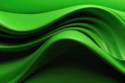 Abstract Green Fluid Waves Background