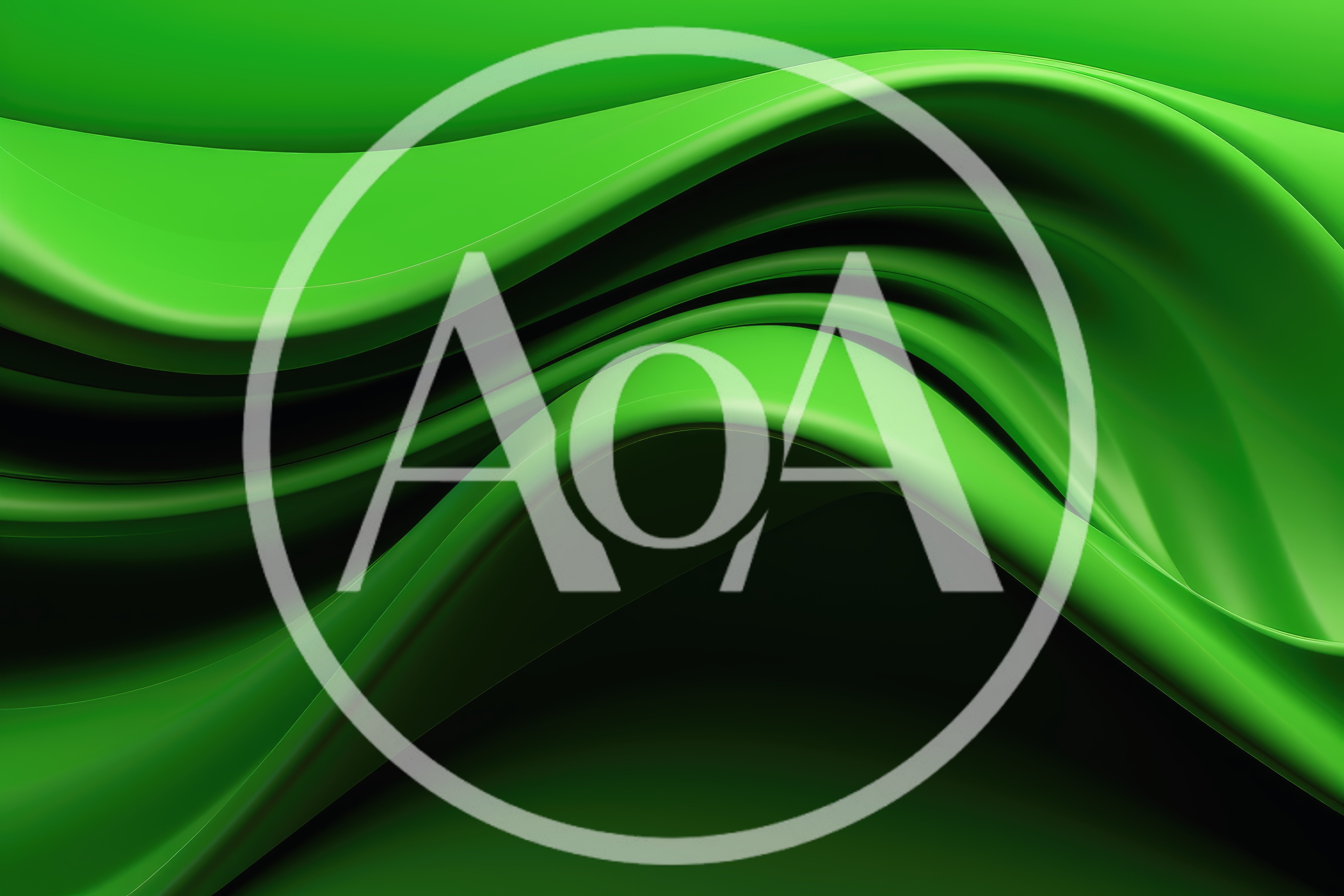 Abstract Green Fluid Waves Background