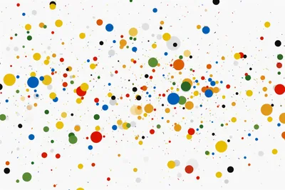 Abstract Background With Colorful Floating Confetti Circles