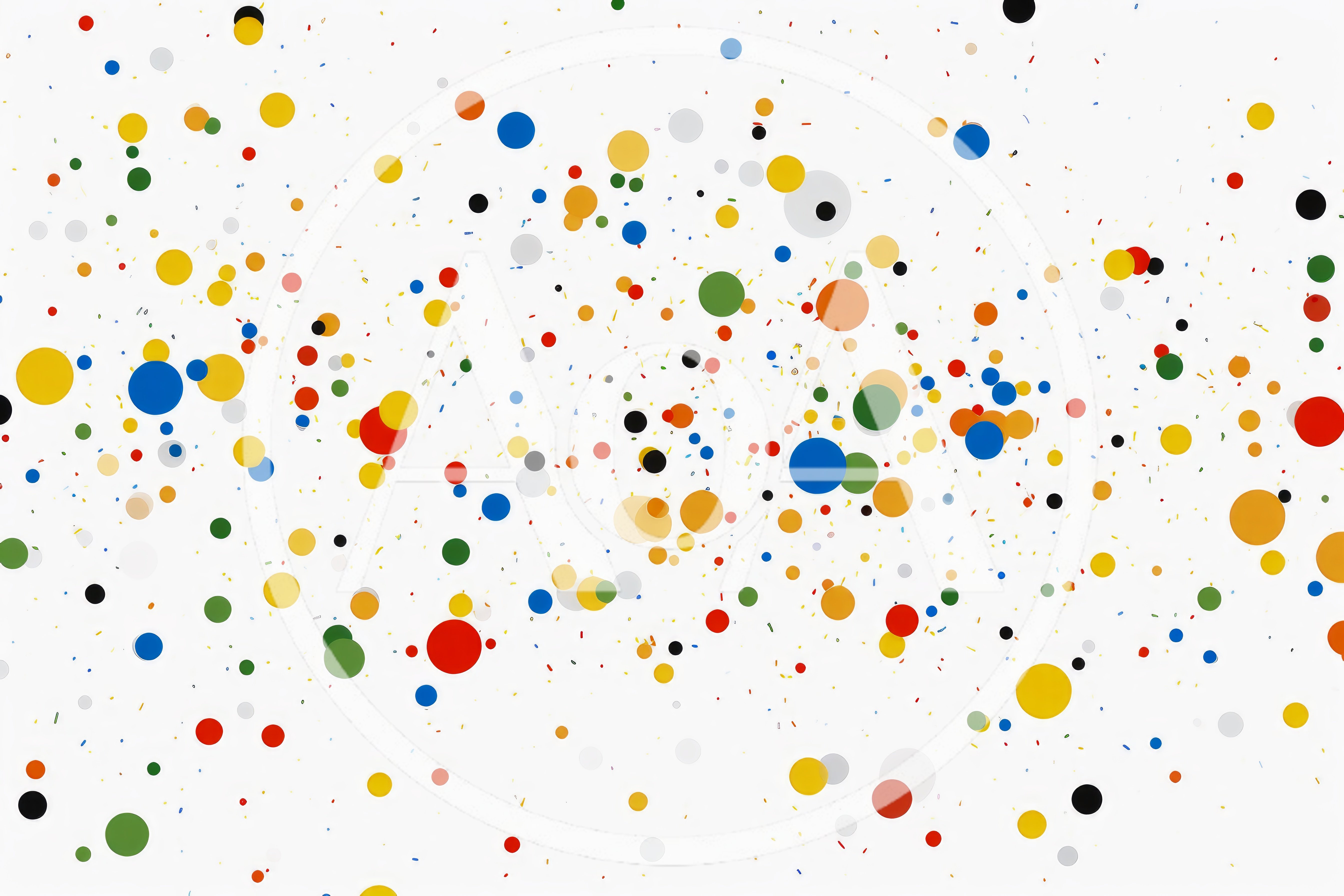 Abstract Background With Colorful Floating Confetti Circles