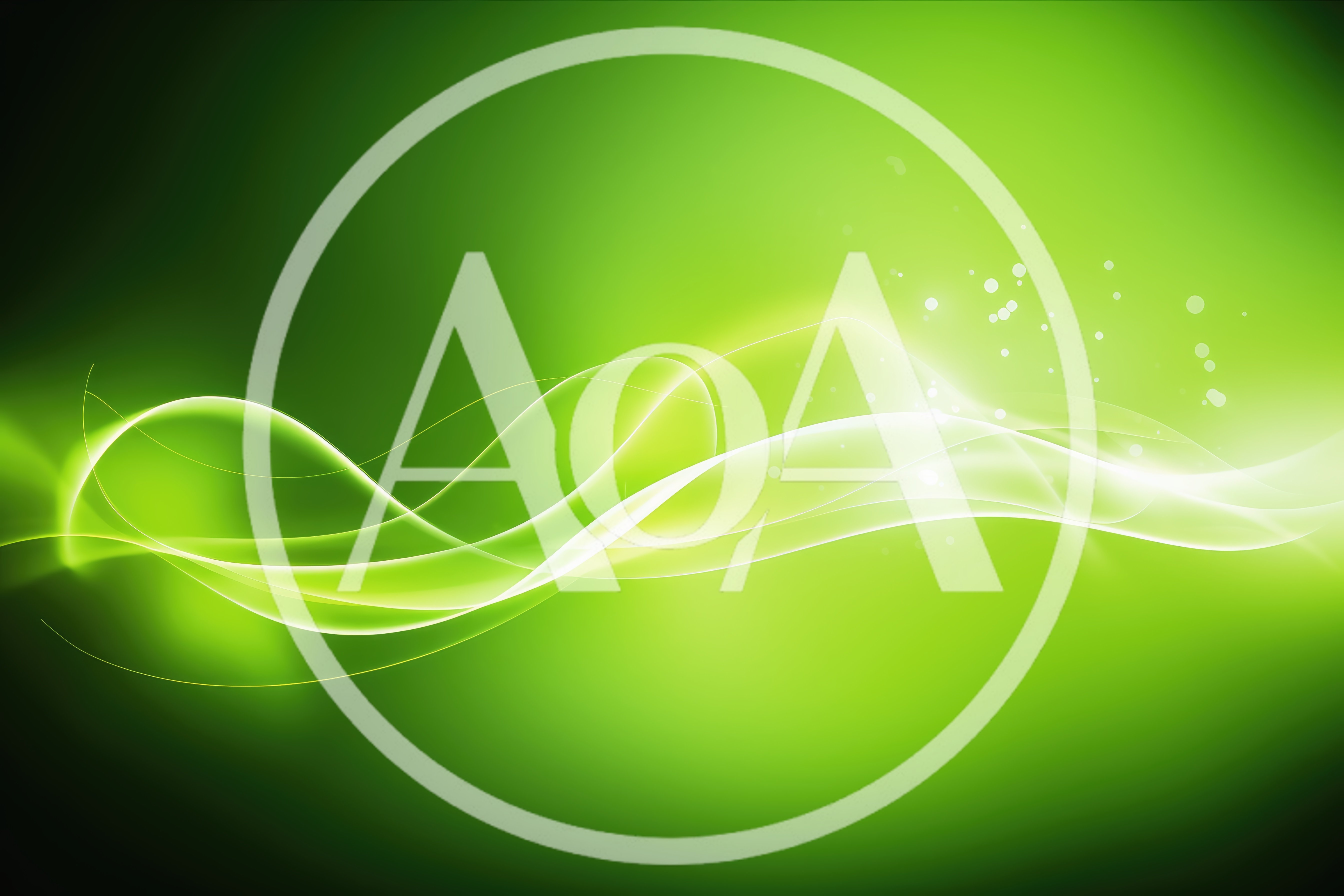 Abstract Green Light Waves Background