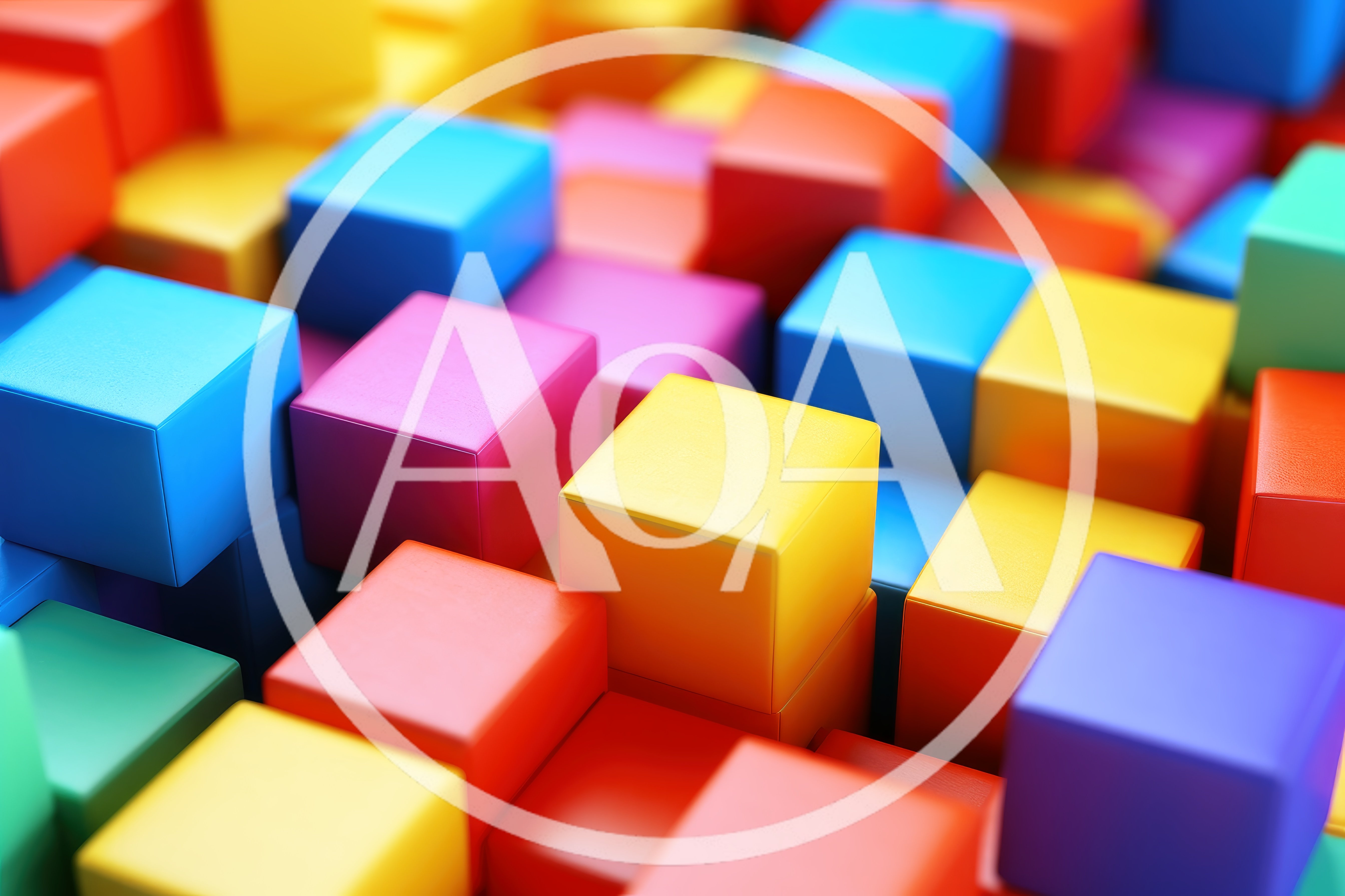Abstract Background of Colorful 3D Cubes