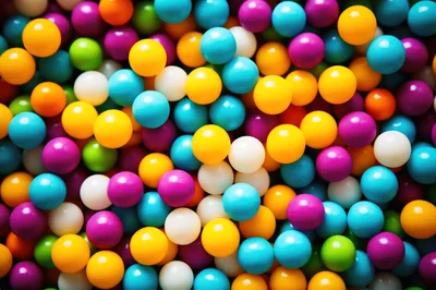 Colorful Plastic Ball Pit Spheres Background
