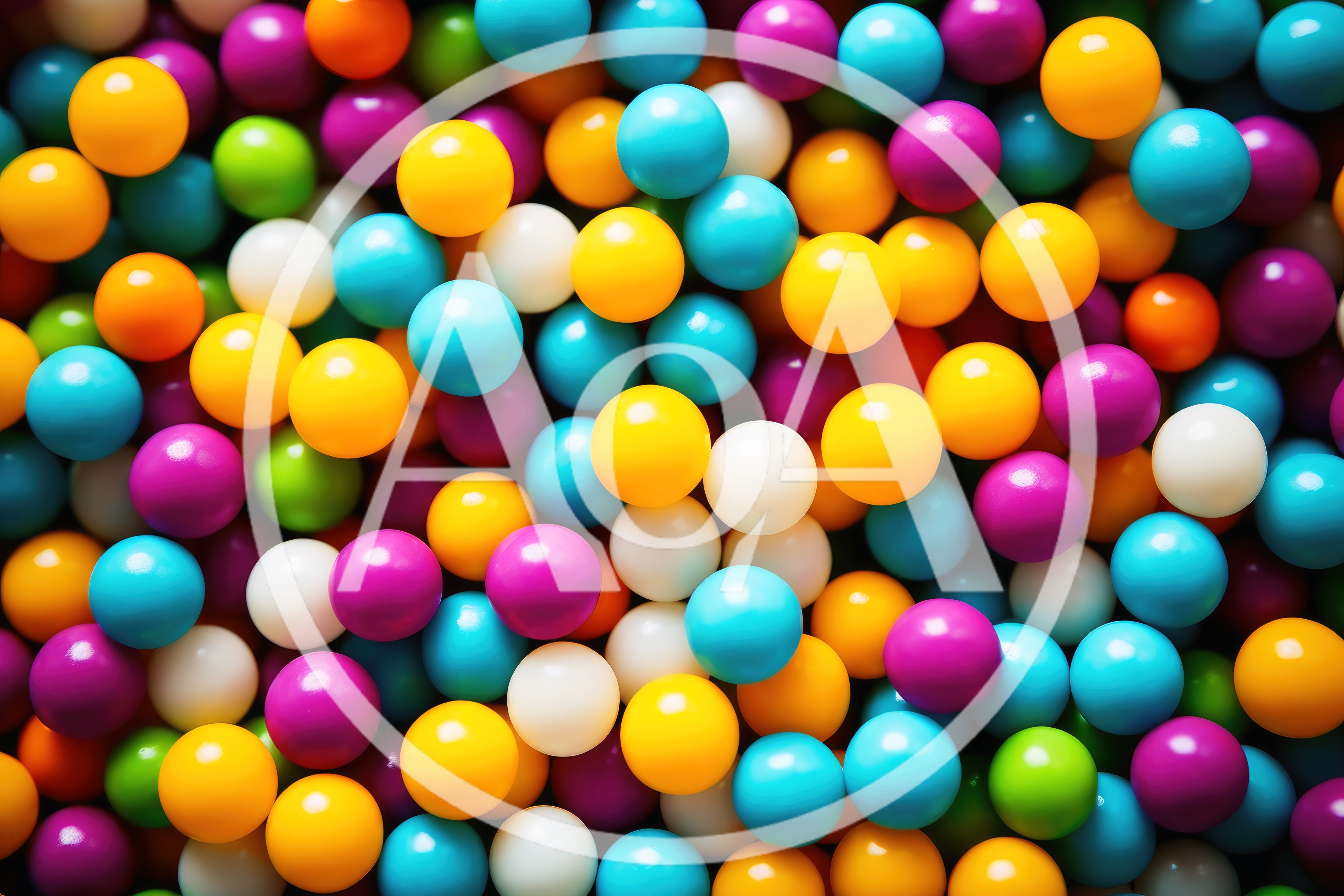 Colorful Plastic Ball Pit Spheres Background