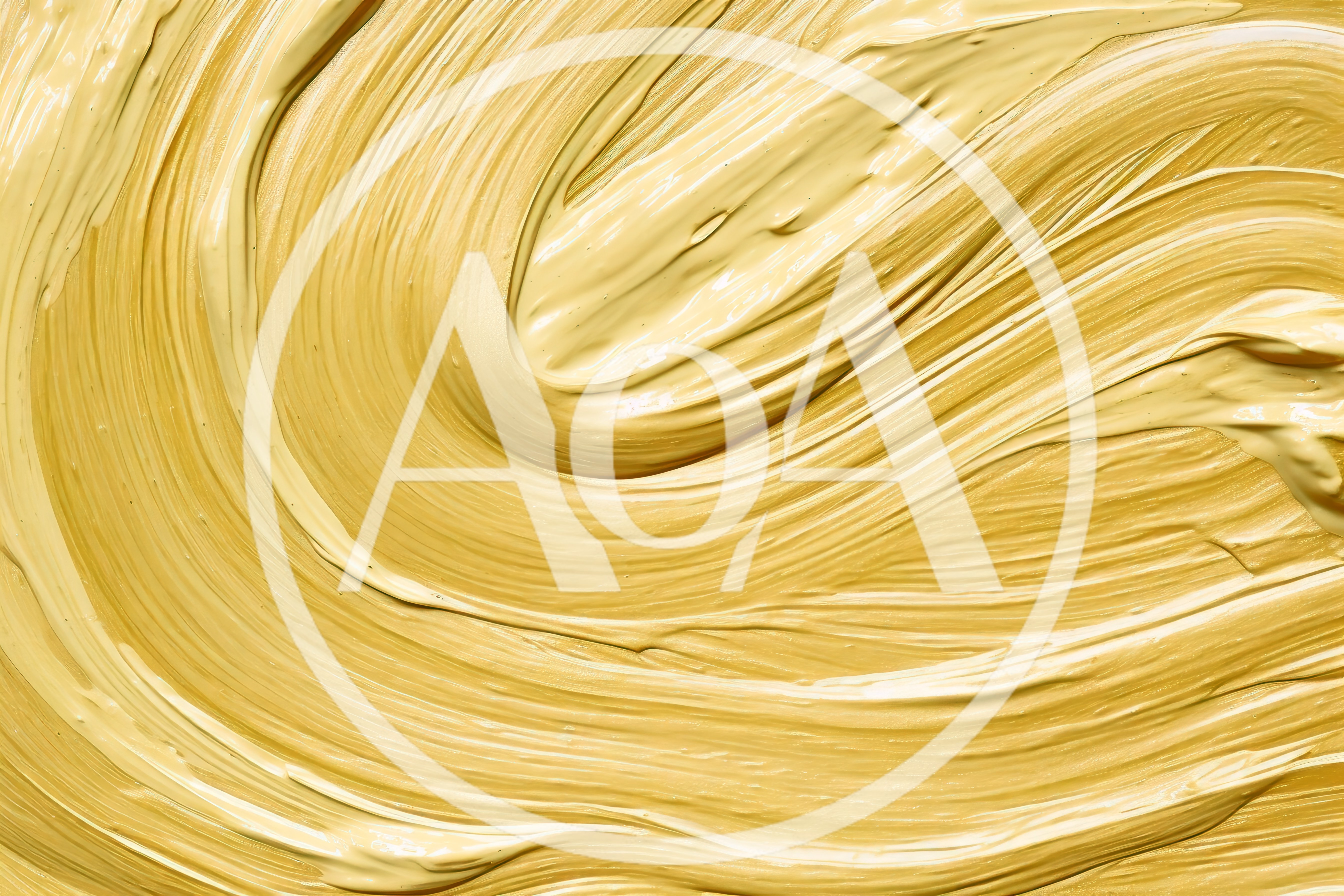 Abstract Swirls Of Thick Yellow Oil Paint