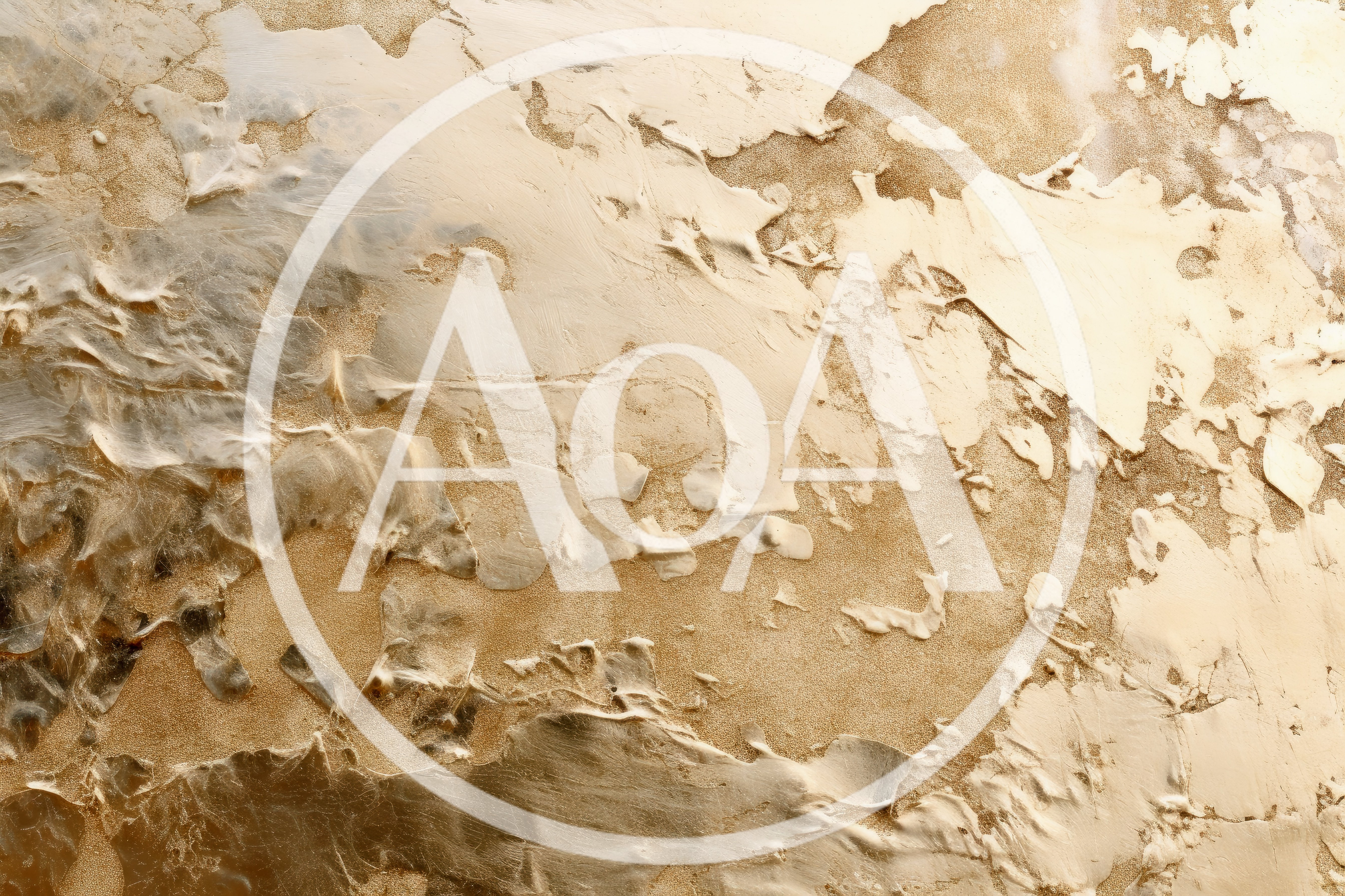 Abstract Gold Texture With Metallic Paint Swirls