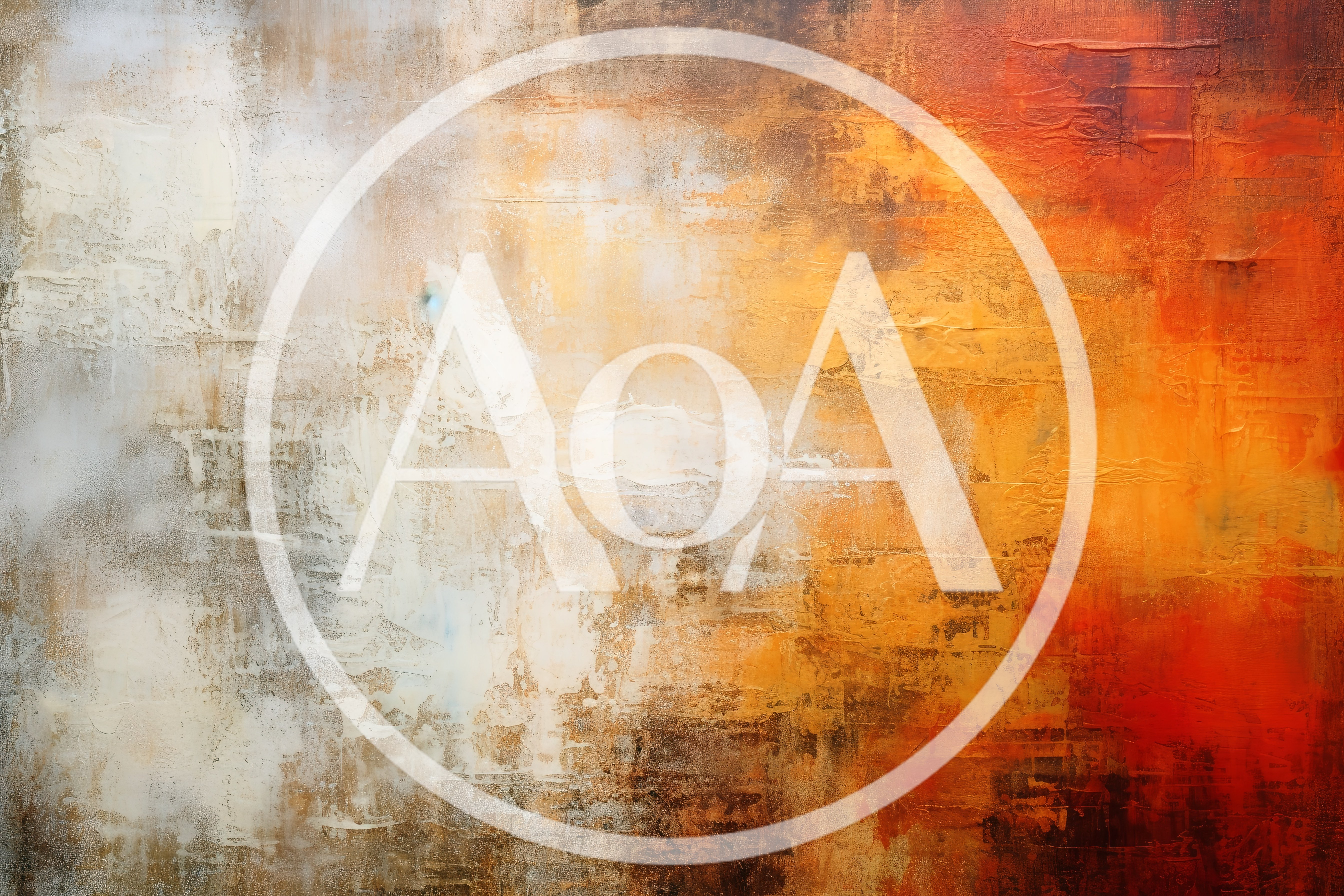 Abstract Oil Painting With Warm Earth Tones
