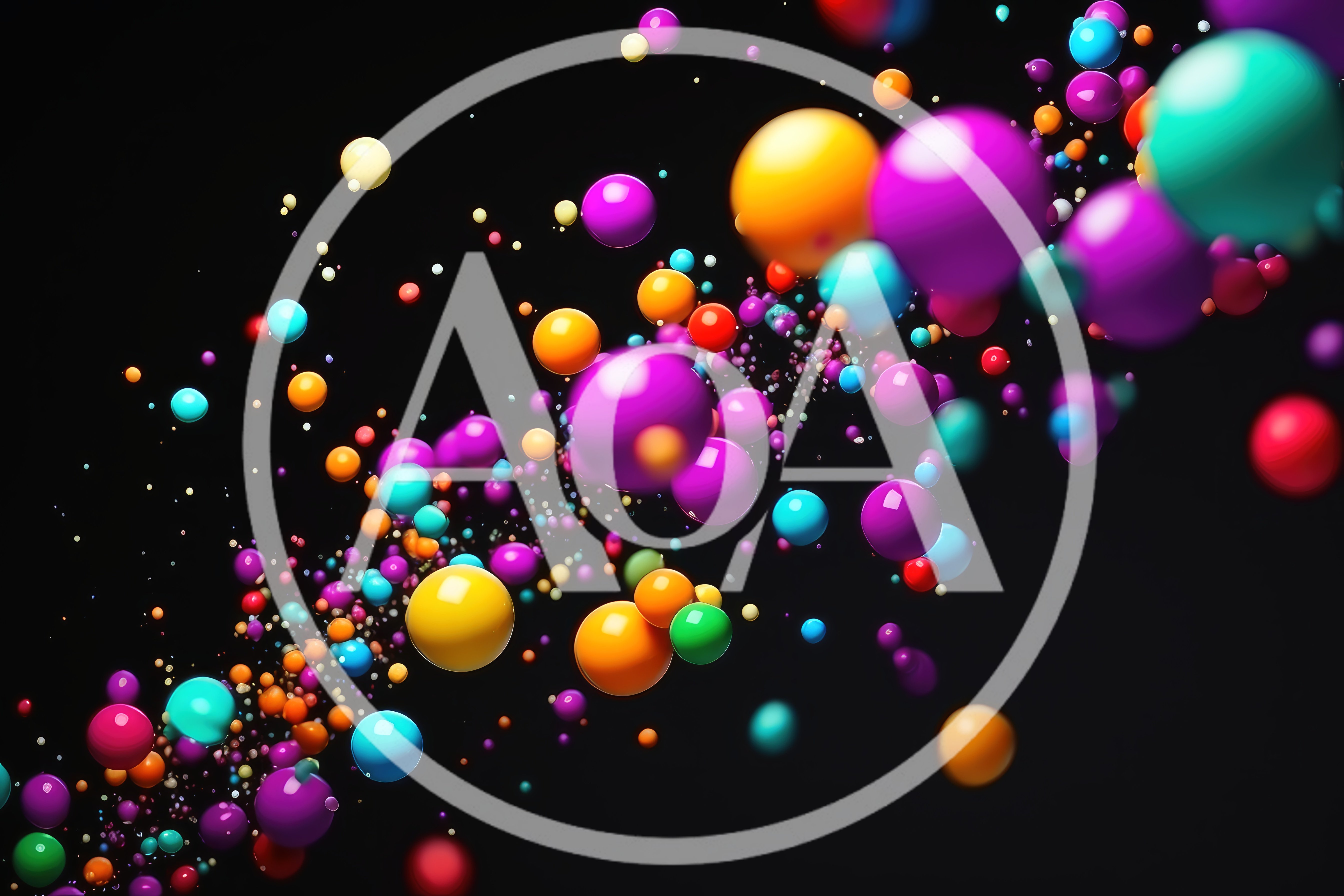 Abstract 3D Render of Colorful Floating Spheres